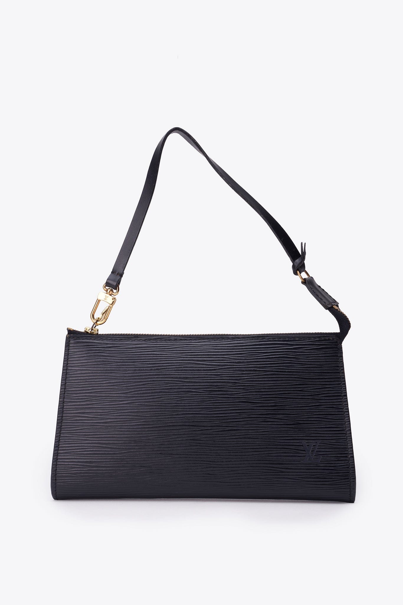 Louis Vuitton Pochette Bag In Black Epi Leather