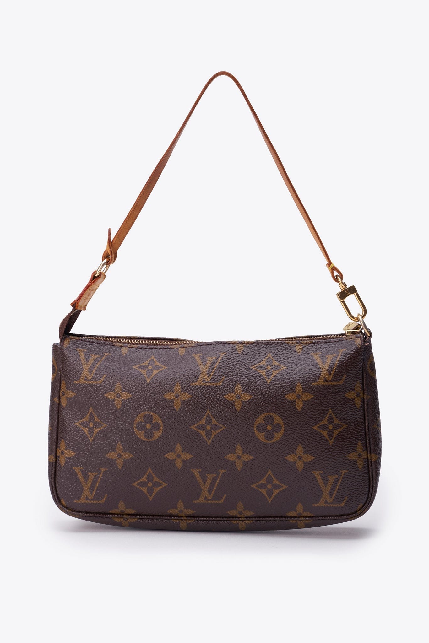 Louis Vuitton Pochette Bag In Brown Monogram Coated Canvas