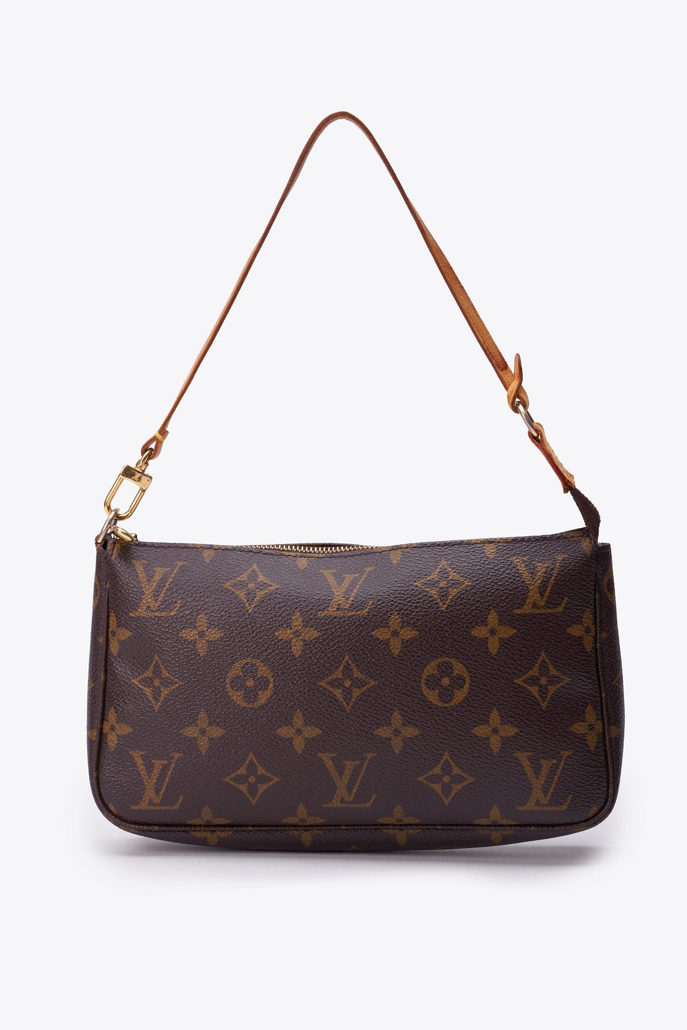 Louis Vuitton Pochette Bag In Brown Monogram Coated Canvas