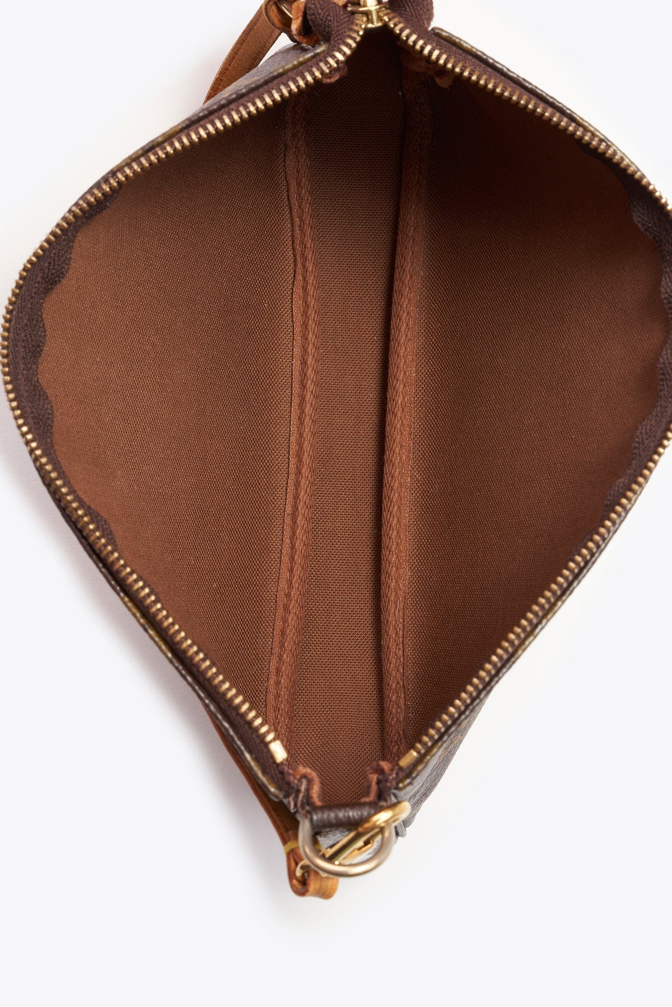 Louis Vuitton Pochette Bag In Brown Monogram Coated Canvas