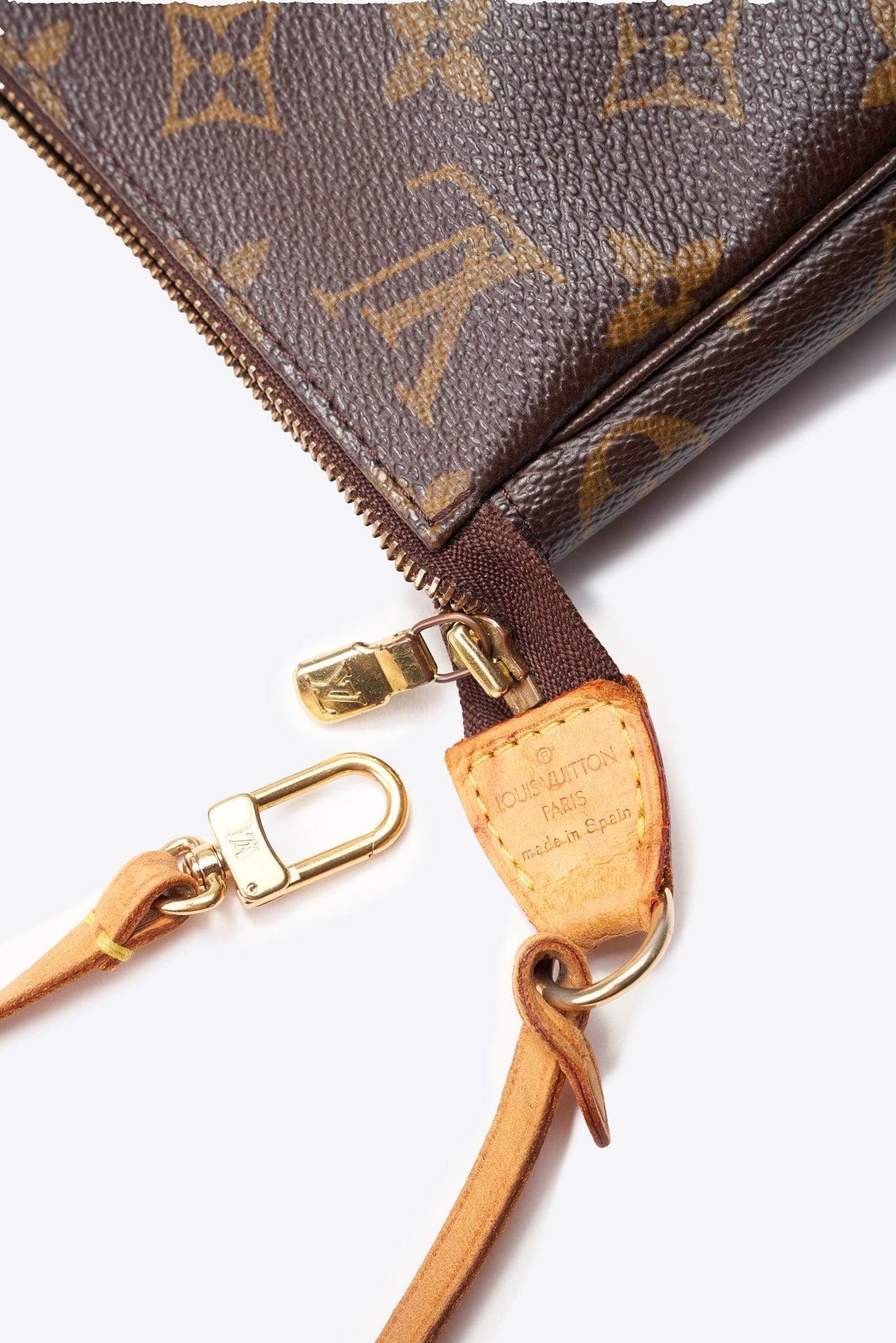 Louis Vuitton Pochette Bag In Brown Monogram Coated Canvas