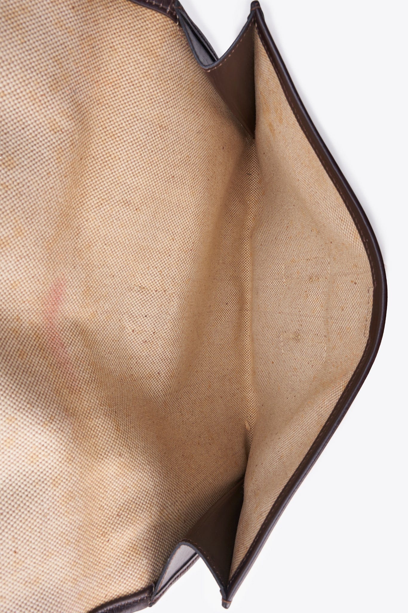 Vintage Hermès Jige Clutch in Brown Box Calf