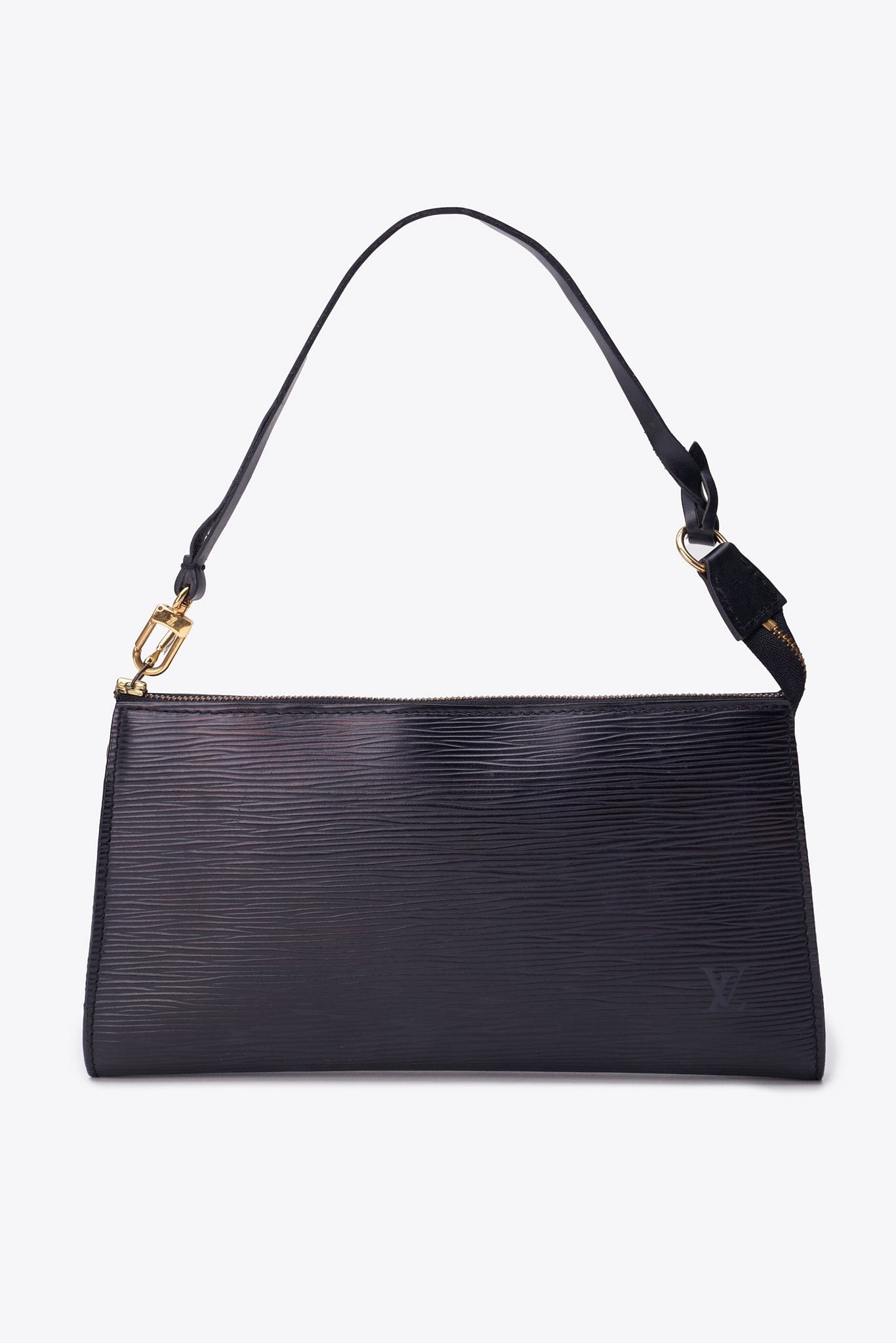 Louis Vuitton Pochette Bag In Black Epi Leather