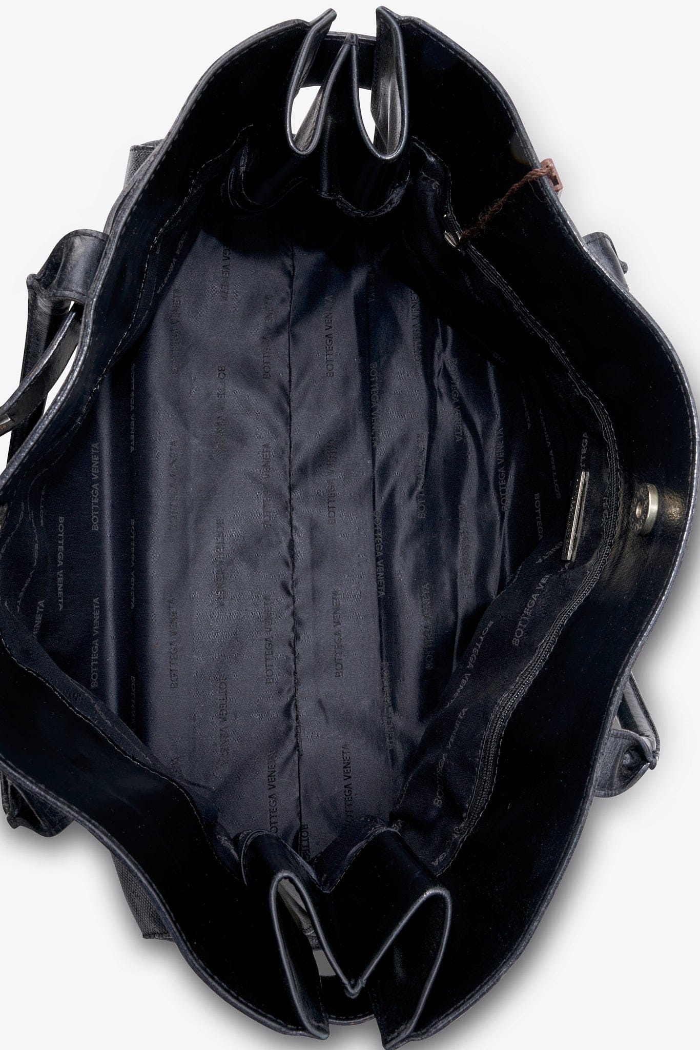 Vintage Bottega Veneta Shoulder Bag in Black Textured Leather