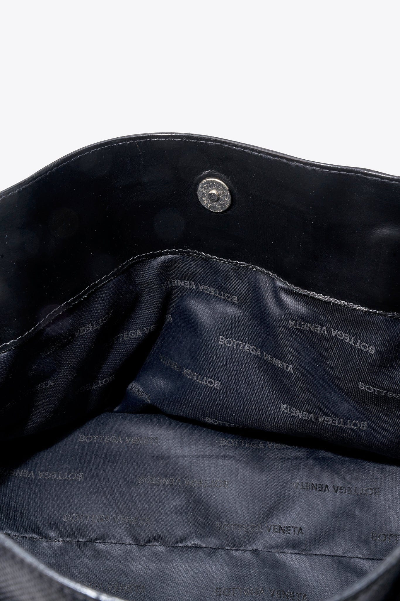 Vintage Bottega Veneta Shoulder Bag in Black Textured Leather