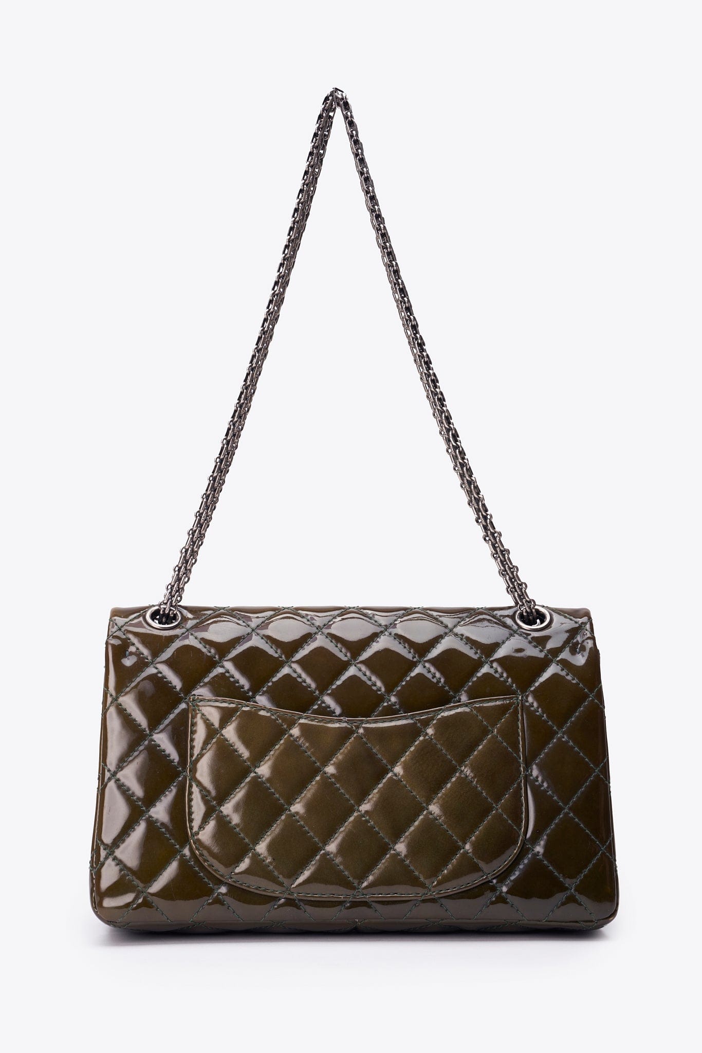 Vintage Chanel 2.55 Reissue Green Patent Bag