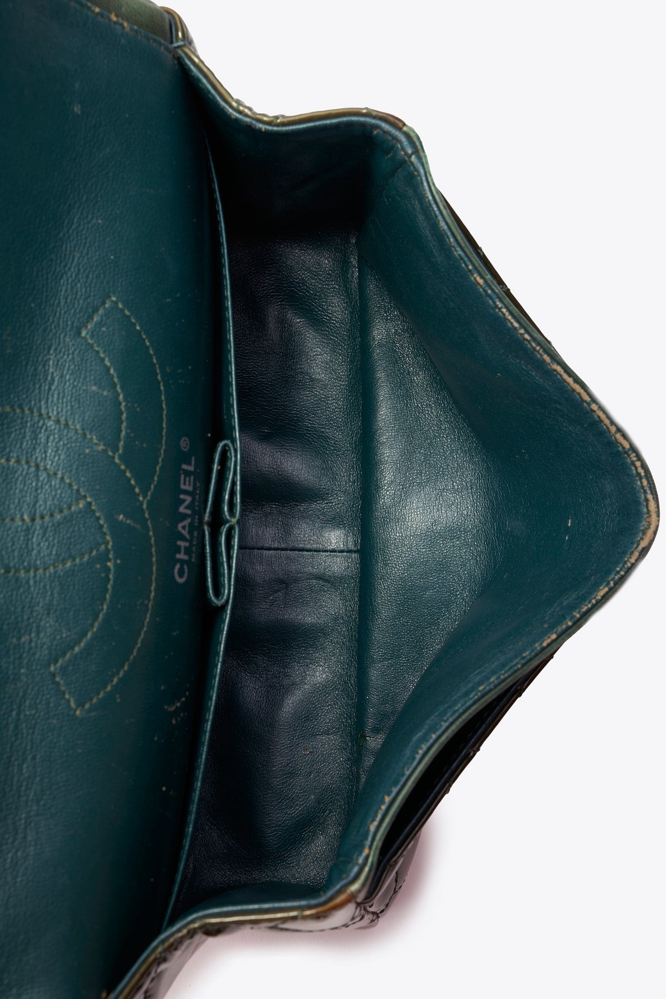 Vintage Chanel 2.55 Reissue Green Patent Bag