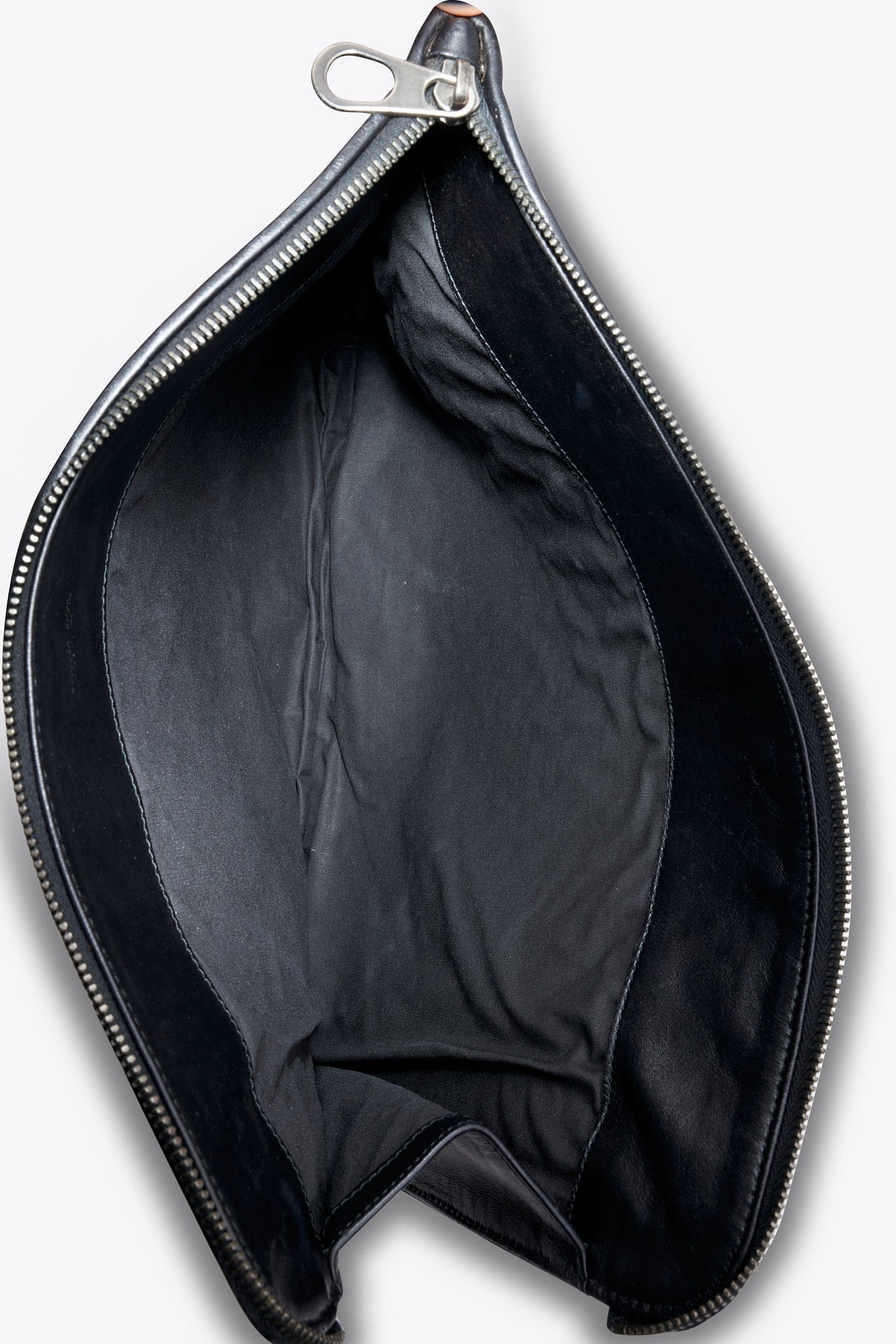 Vintage Bottega Veneta Black Intrecciato Leather Clutch Bag