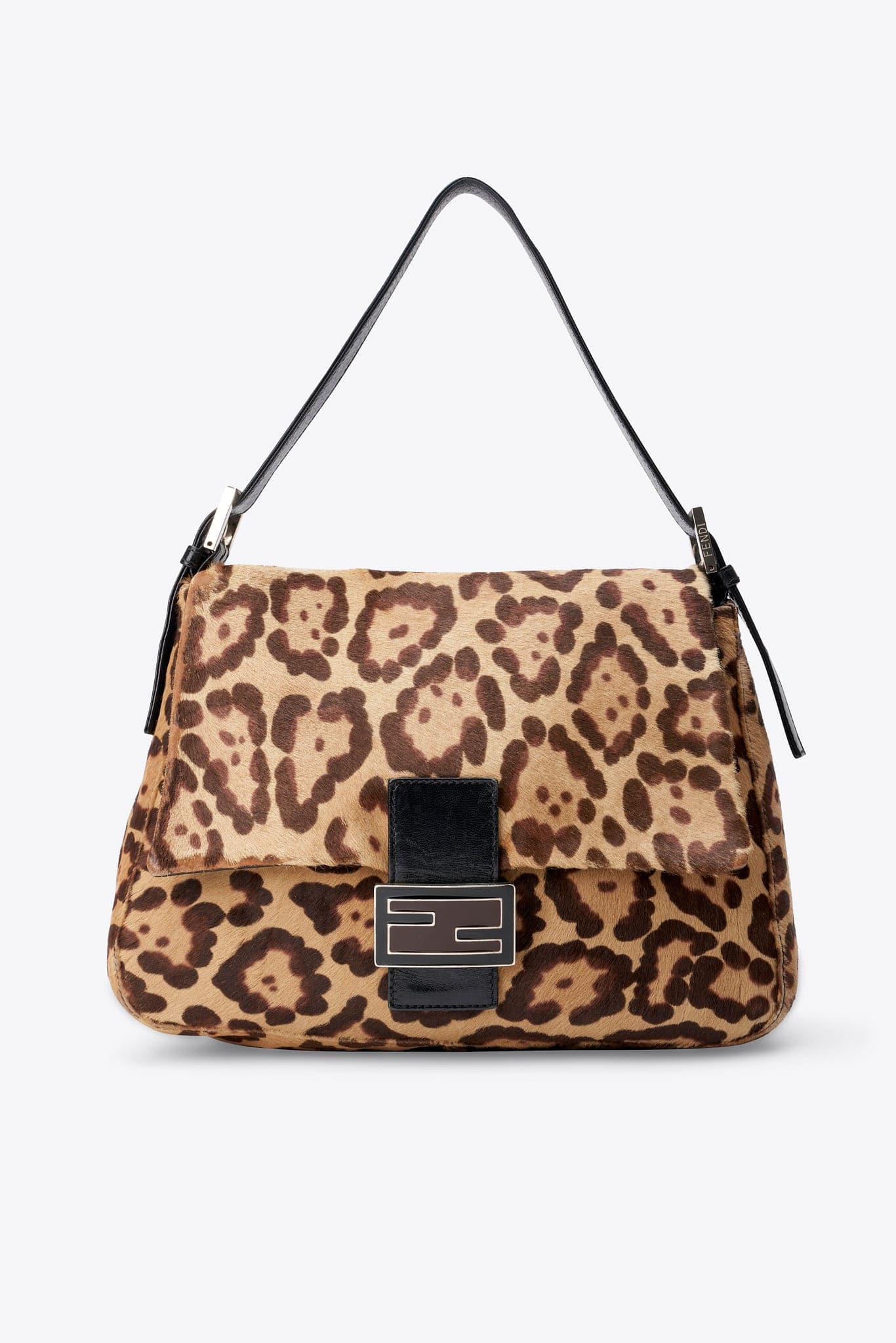 Fendi Vintage Mamma Baguette in Leopard Print Calf Hair
