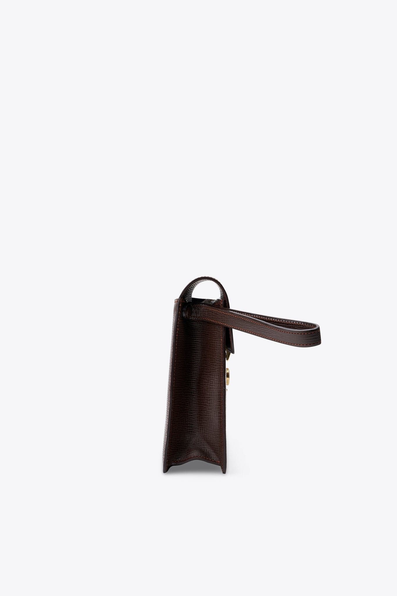 Loewe Vintage Brown Leather Clutch Bag