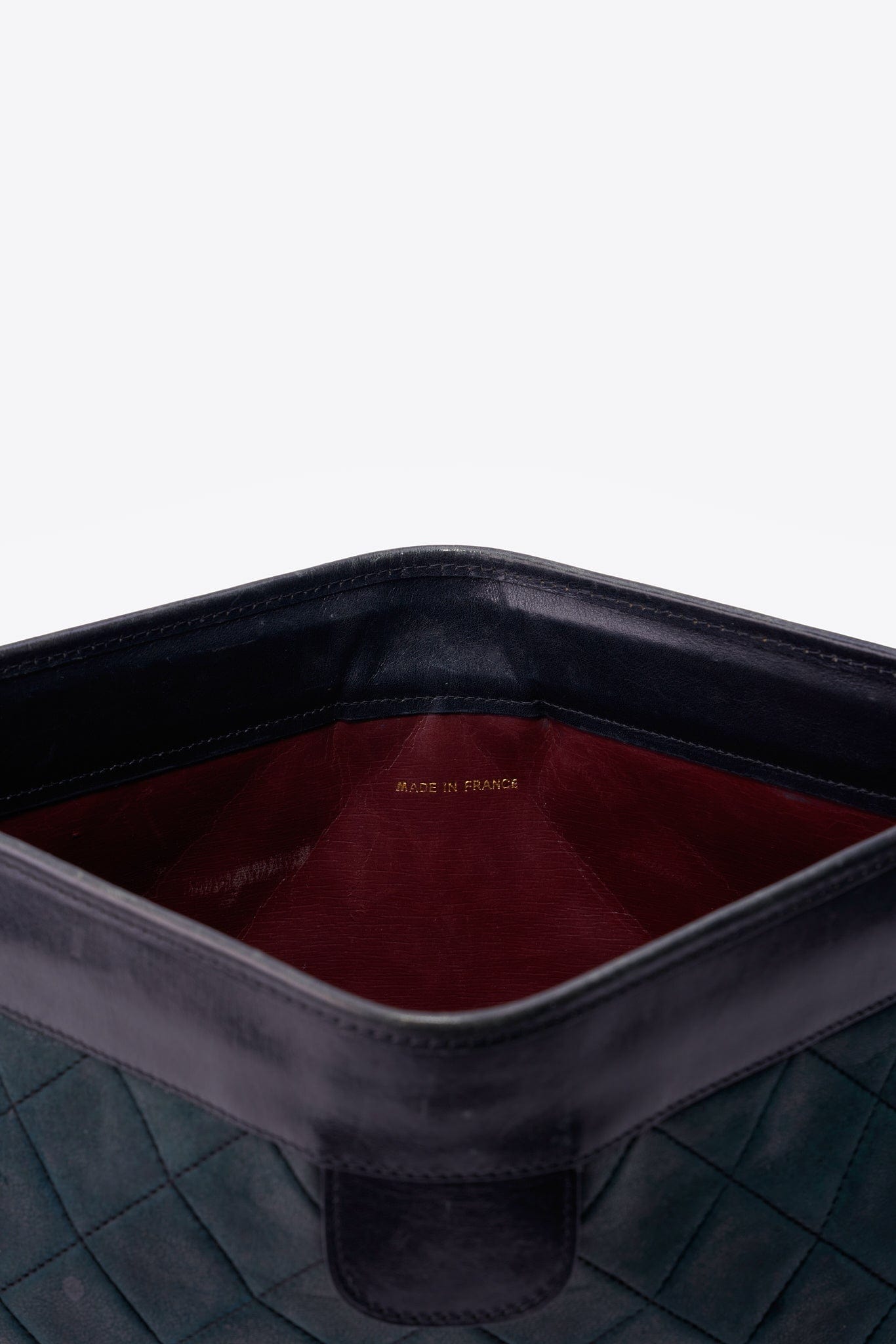 Vintage Chanel Black Leather Clutch Bag With 24K Gold Plated Hardware