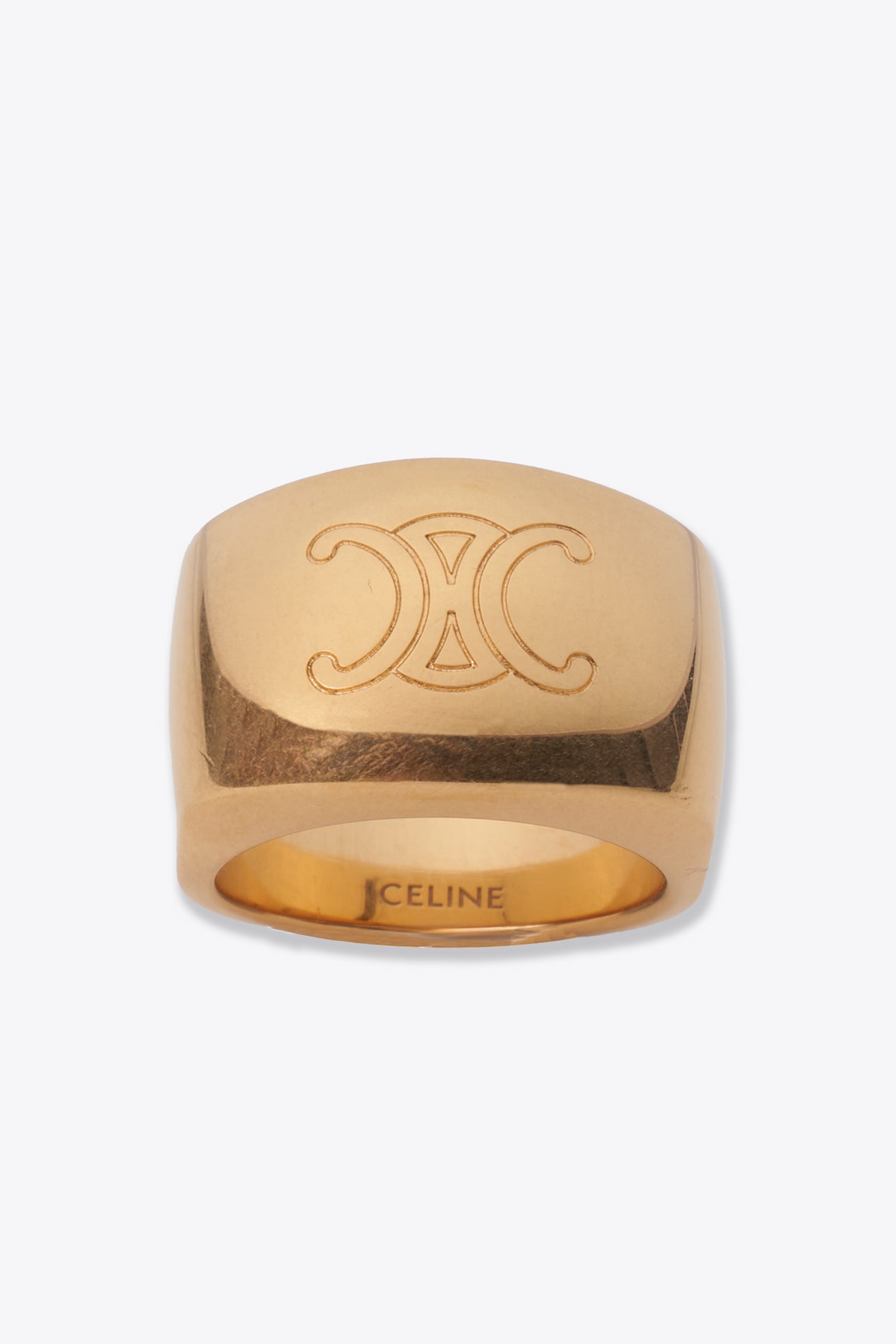 Celine Triomphe Gold Plated Ring