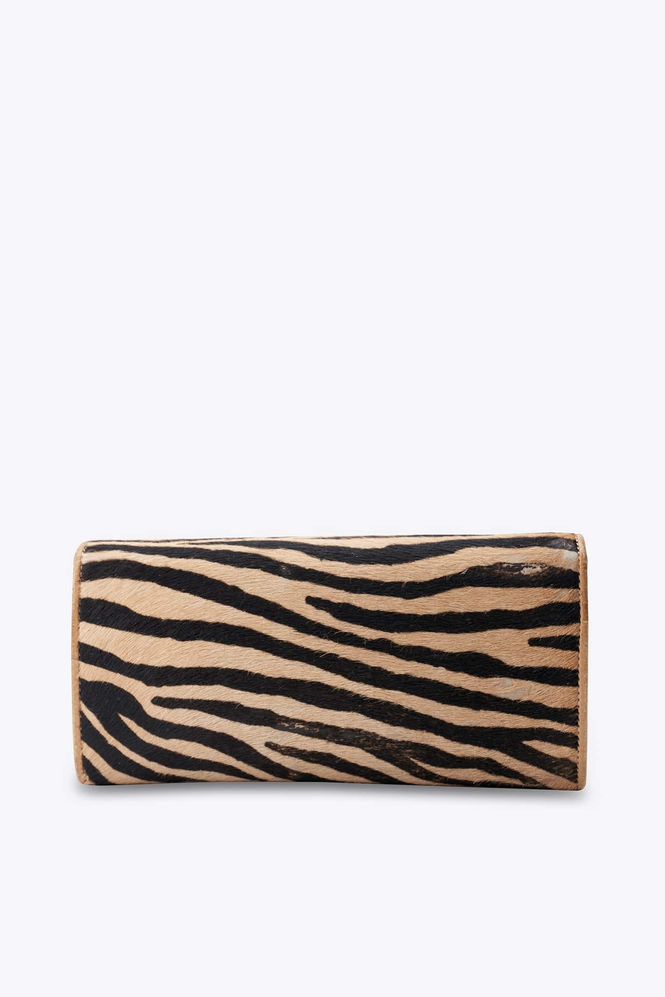 Fendi Vintage Calf Hair Tiger Pattern Wallet
