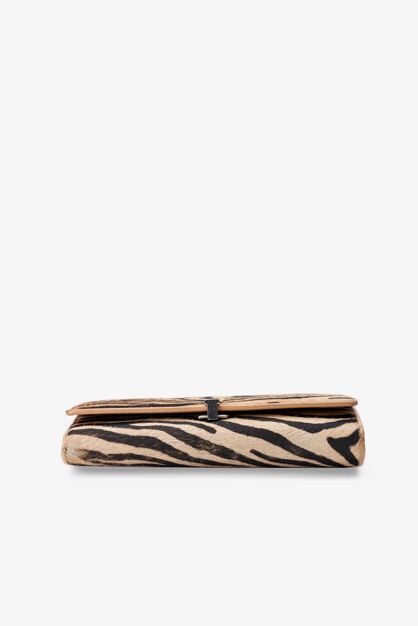 Fendi Vintage Calf Hair Tiger Pattern Wallet