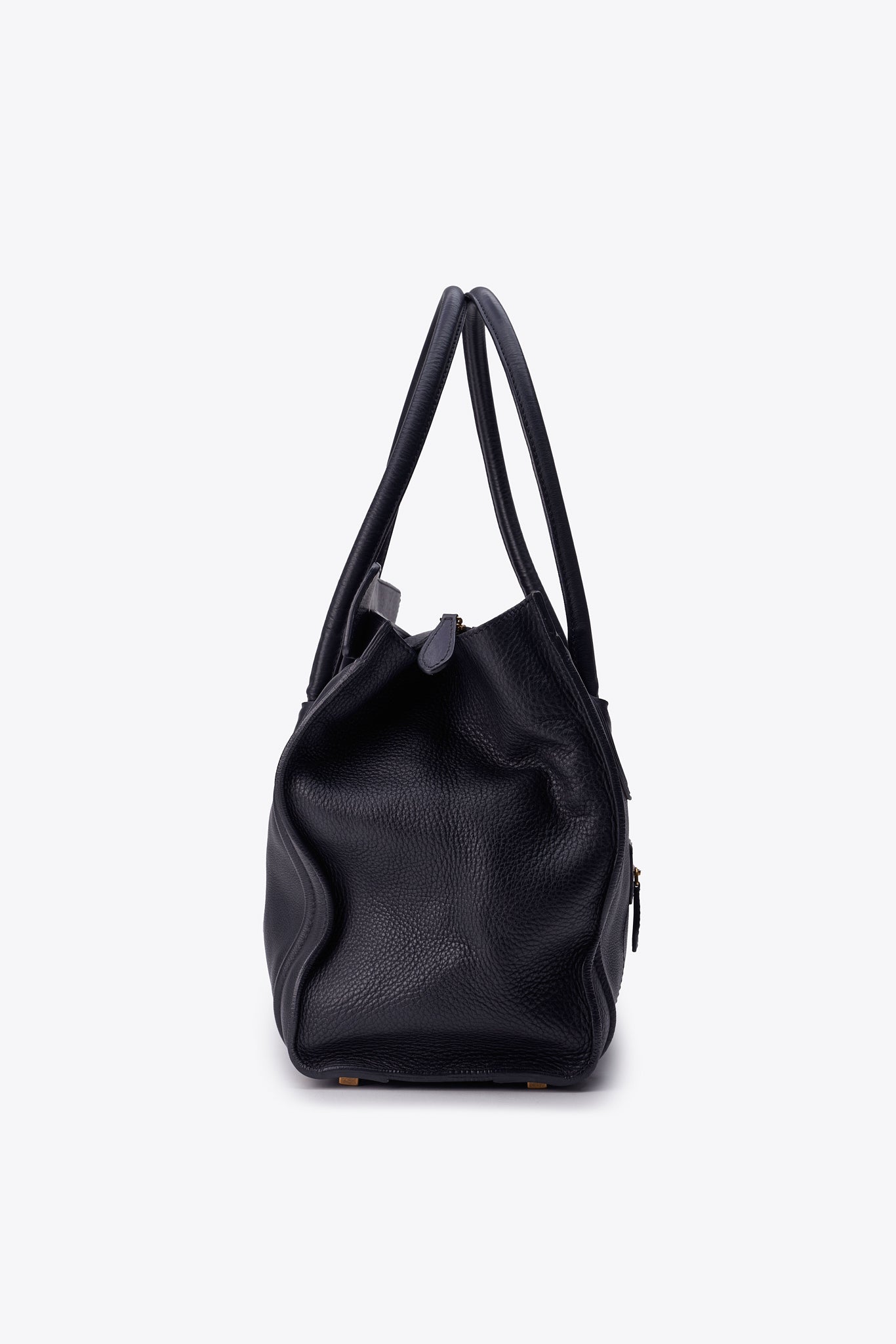 Céline Luggage Tote in Black Leather