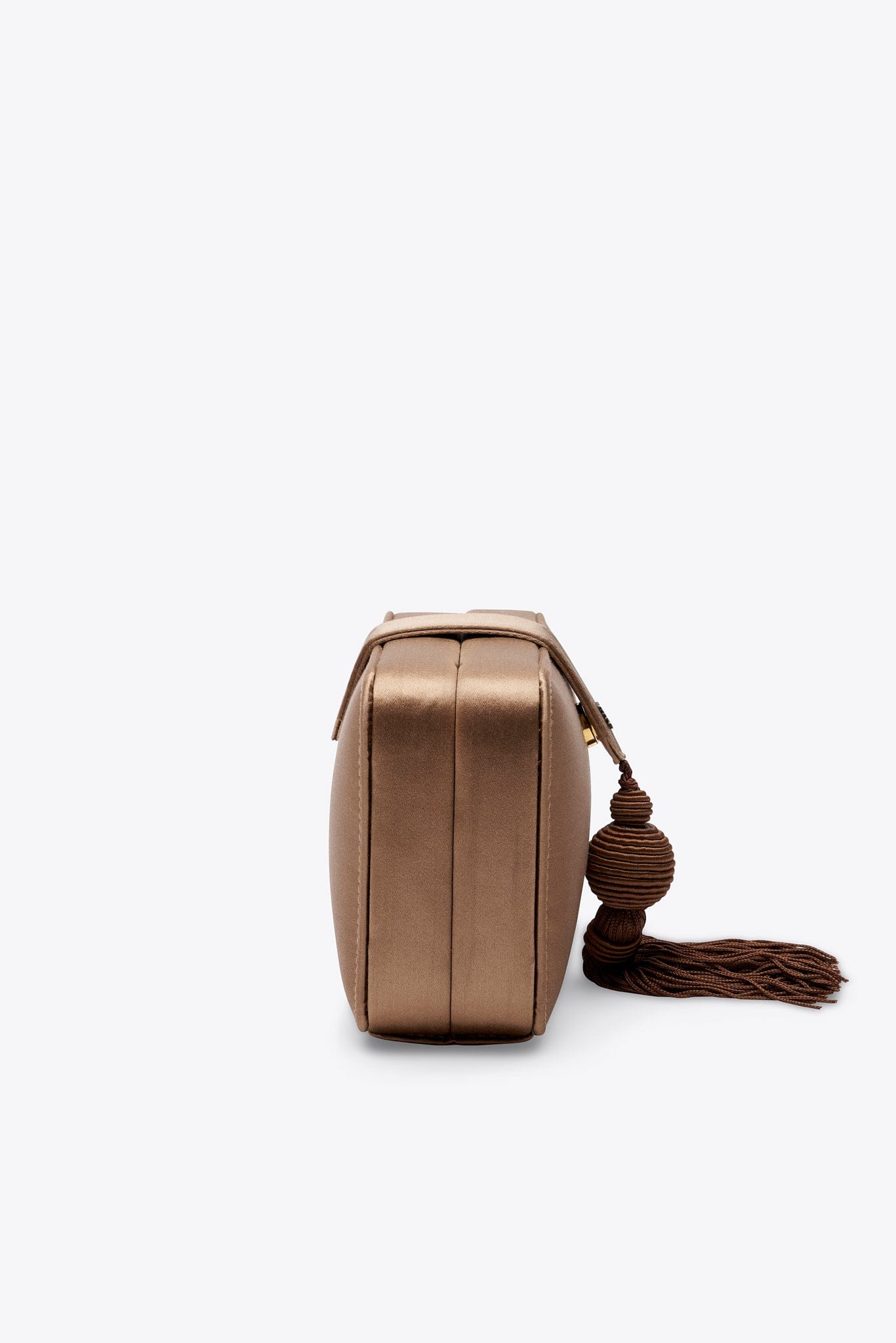 Loewe Vintage Taupe Silk Tassel Evening Bag