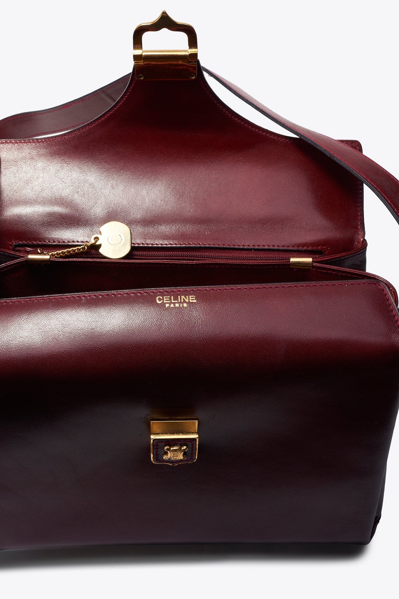 Vintage Celine Burgundy Crossbody Bag