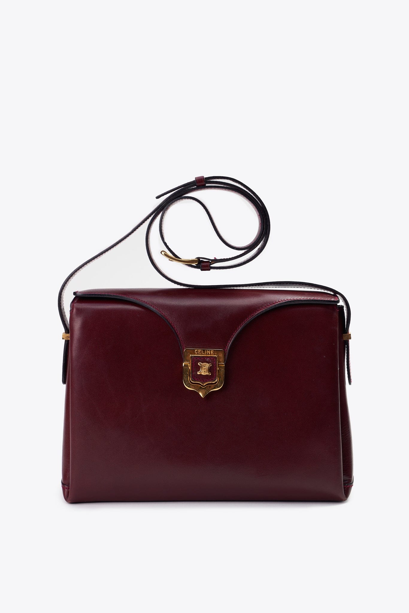 Vintage Celine Burgundy Crossbody Bag