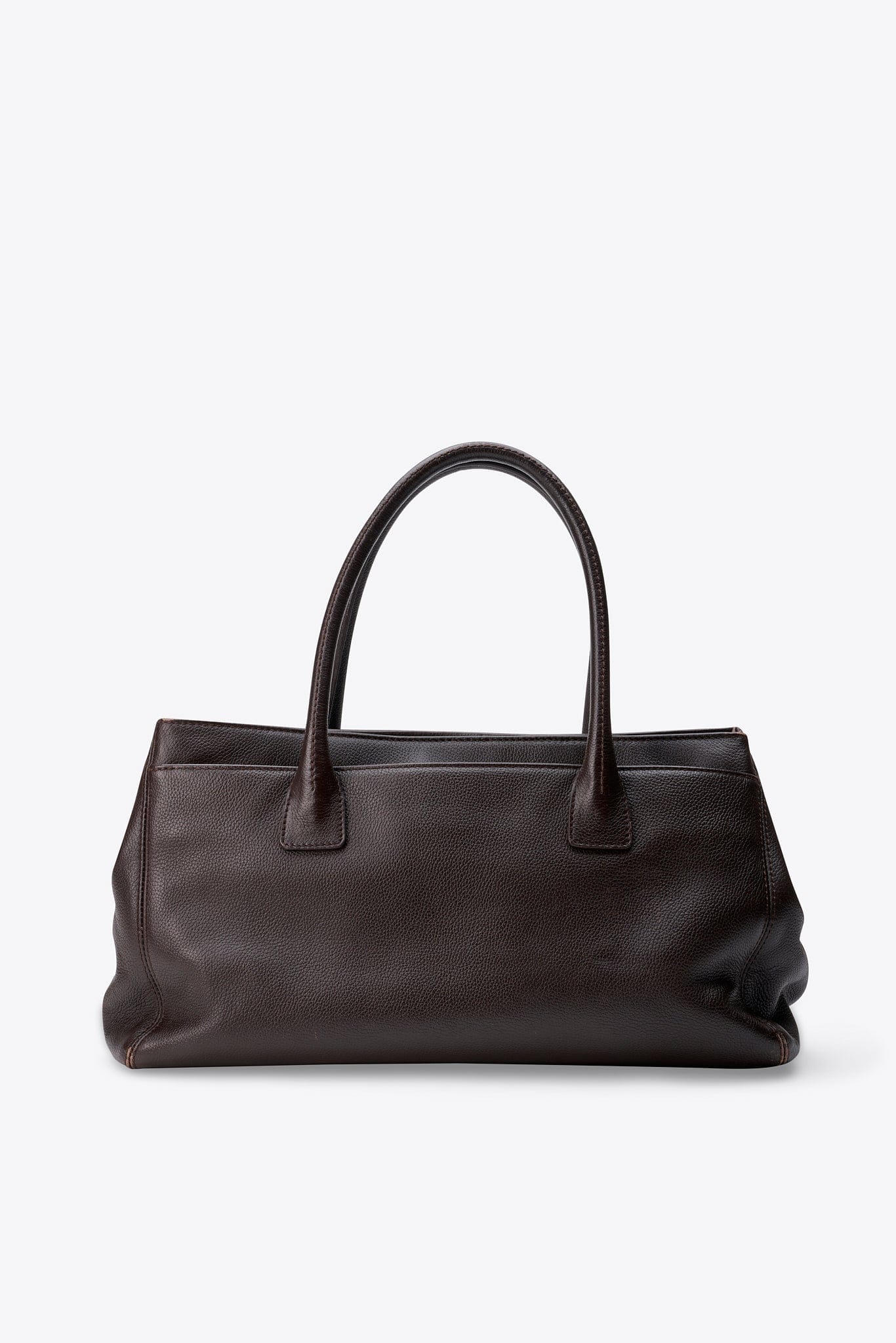 Chanel Executive Leather Tote In Brown Caviar Leather