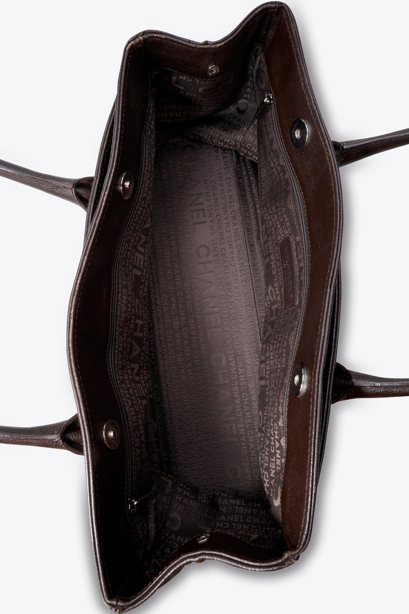 Chanel Executive Leather Tote In Brown Caviar Leather