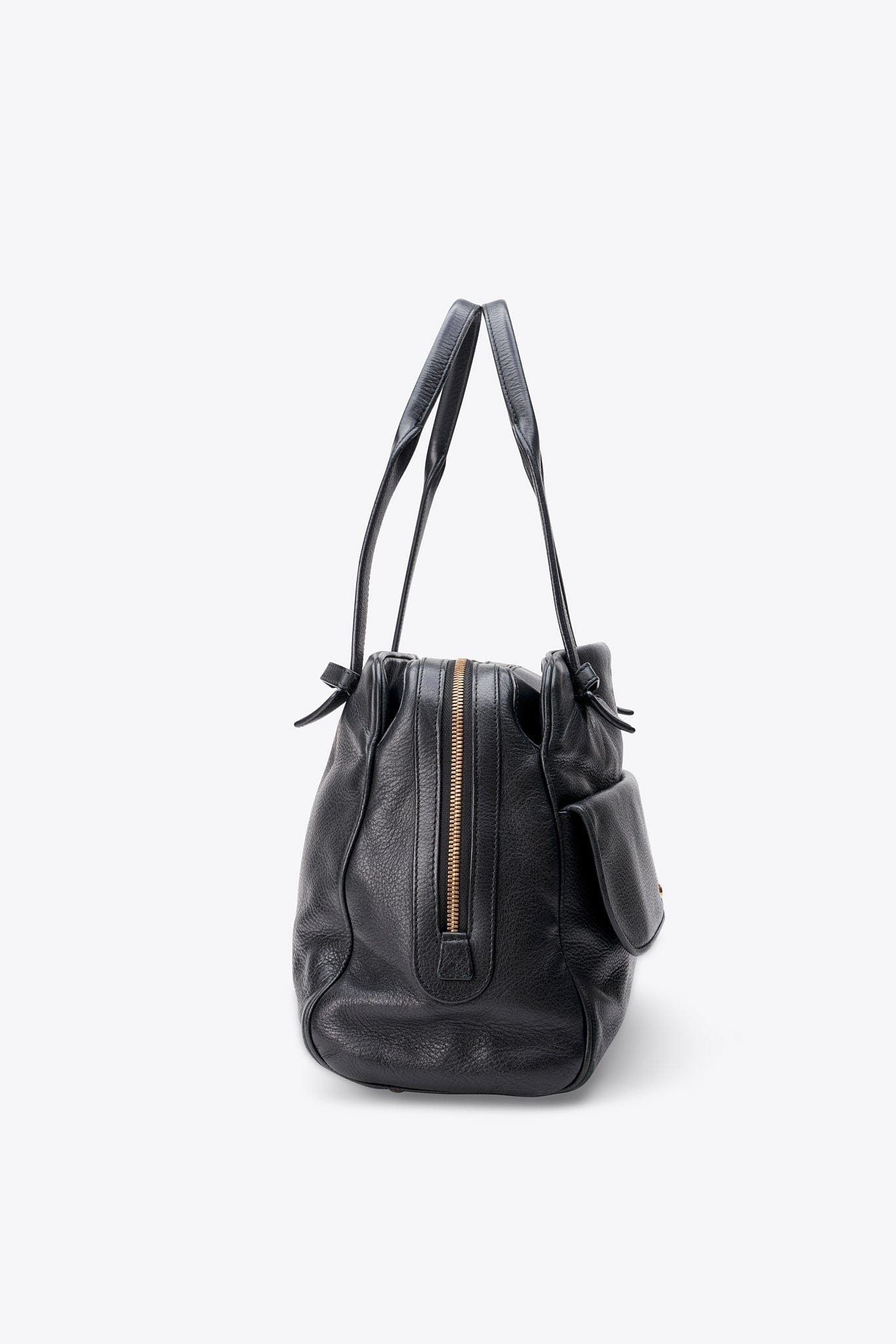 Loewe Vintage Heritage Boston Bag In Black Leather