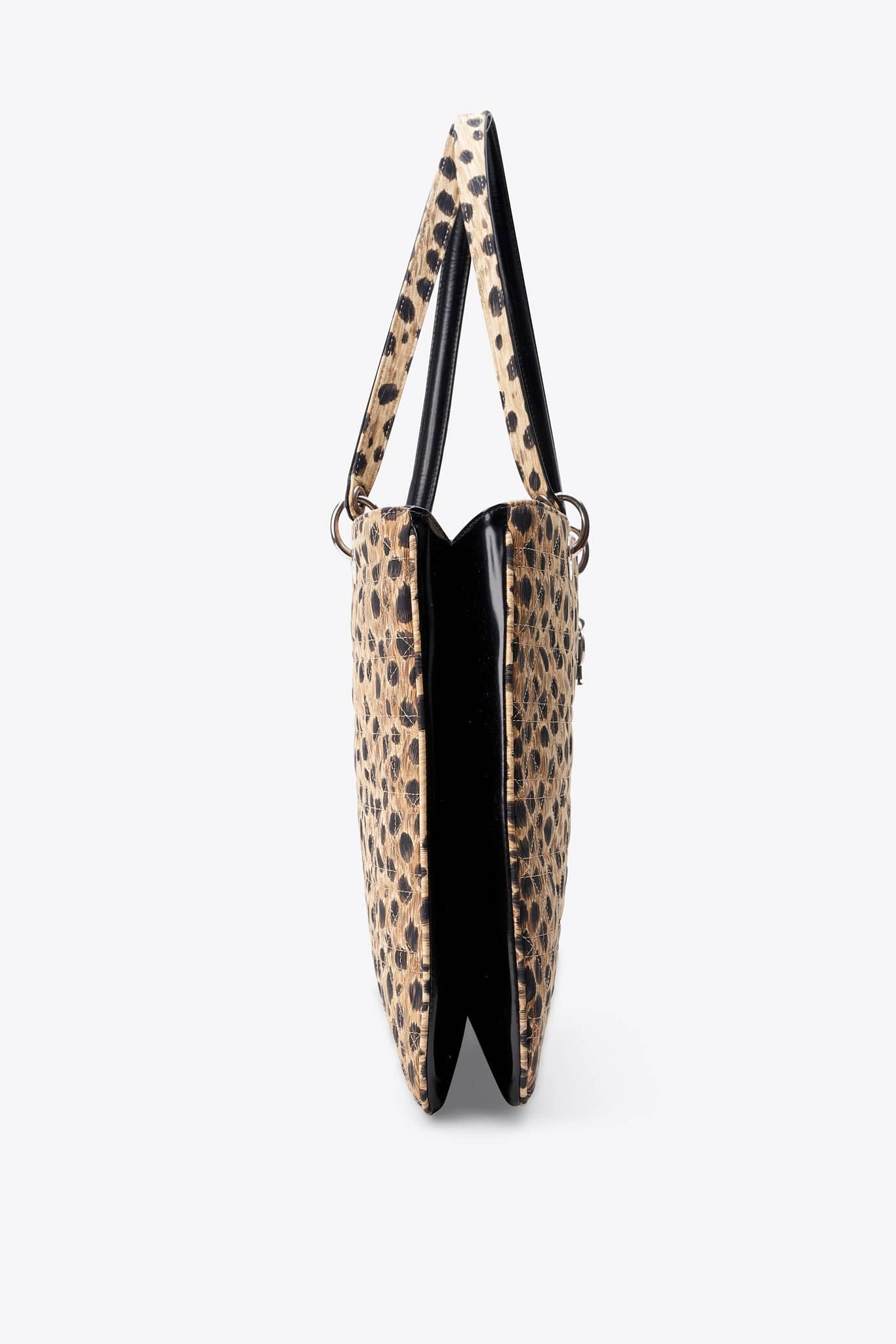 Dior Vintage Leopard Nylon Shoulder Tote
