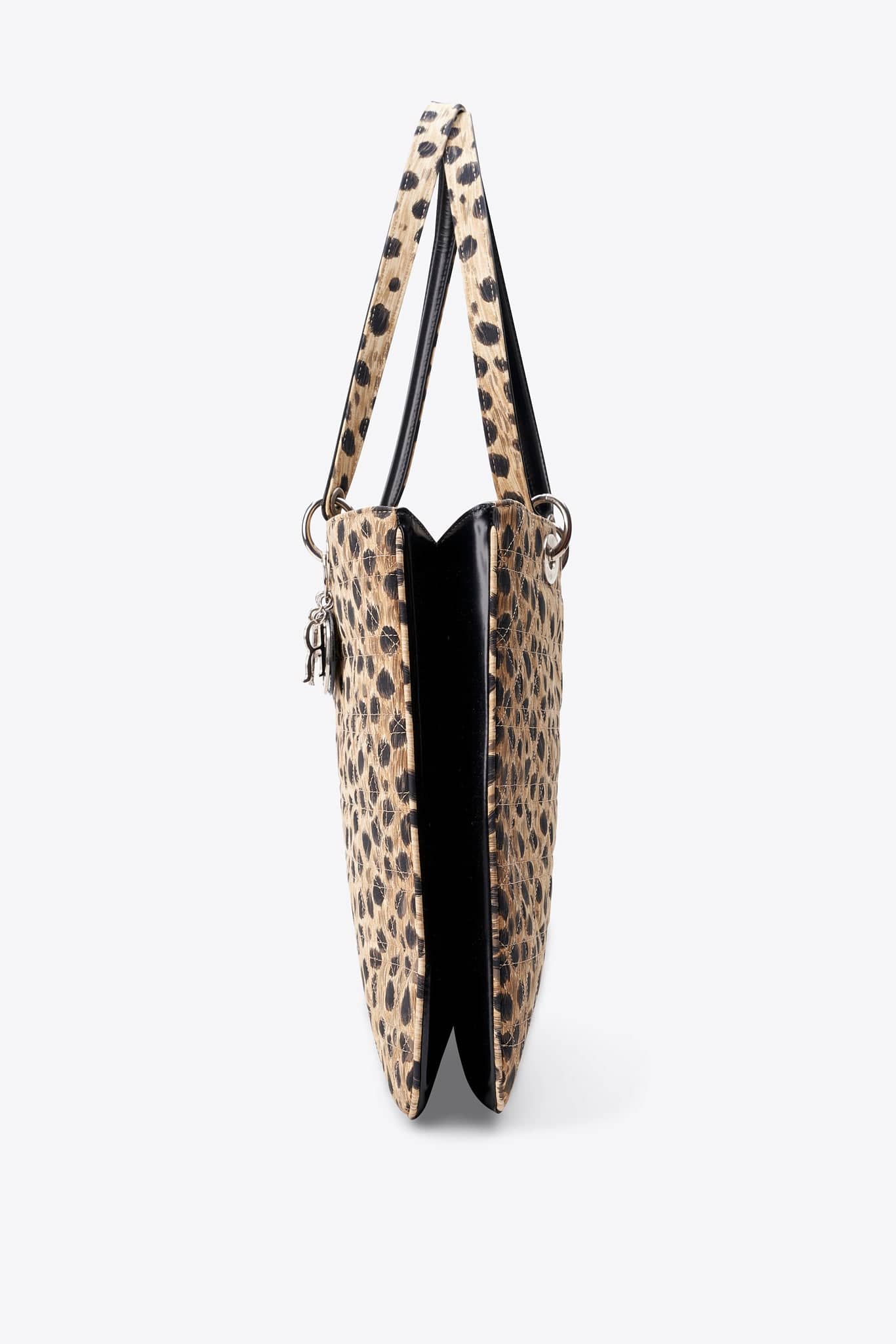 Dior Vintage Leopard Nylon Shoulder Tote