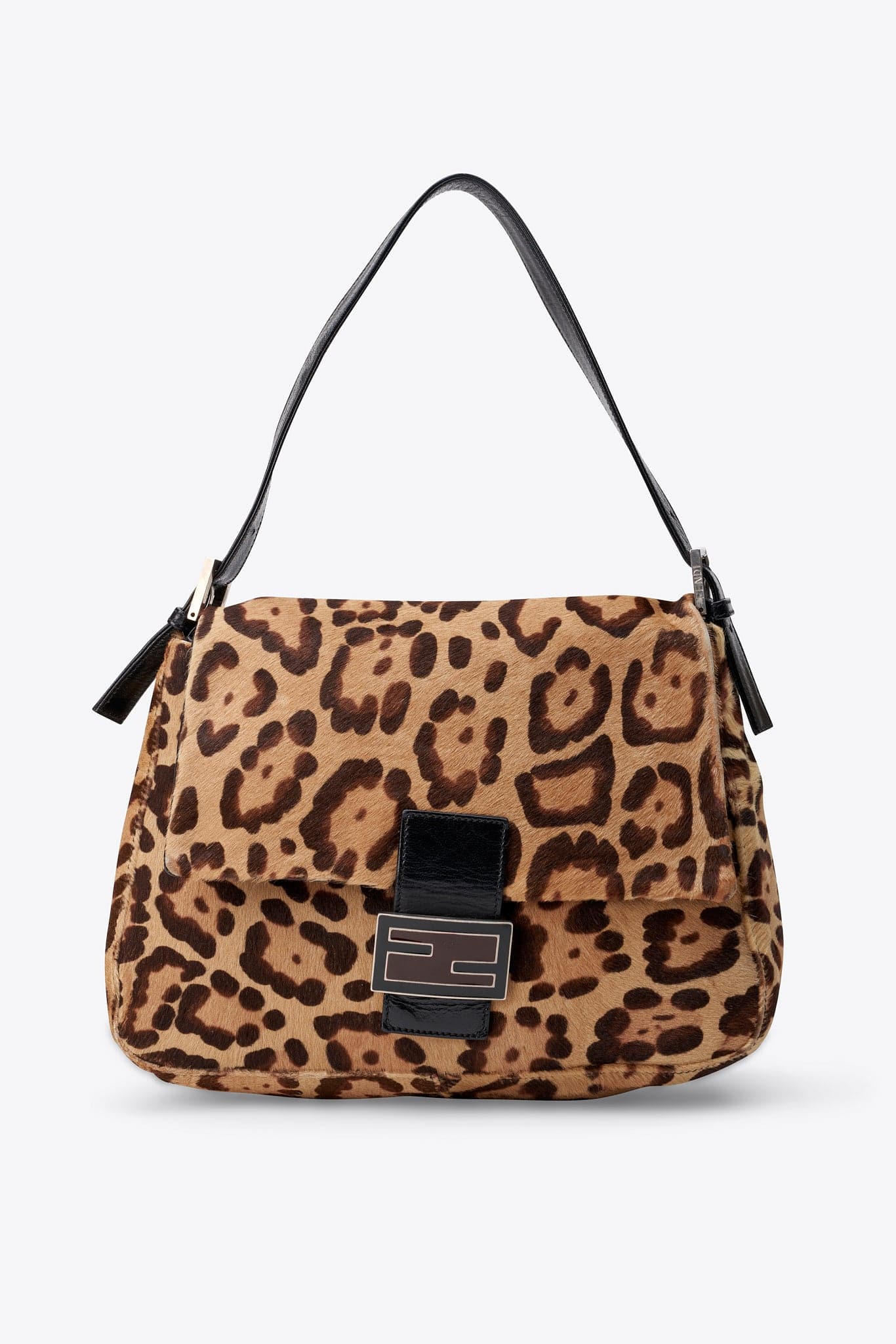 Fendi Vintage Mamma Baguette in Leopard Print Calf Hair