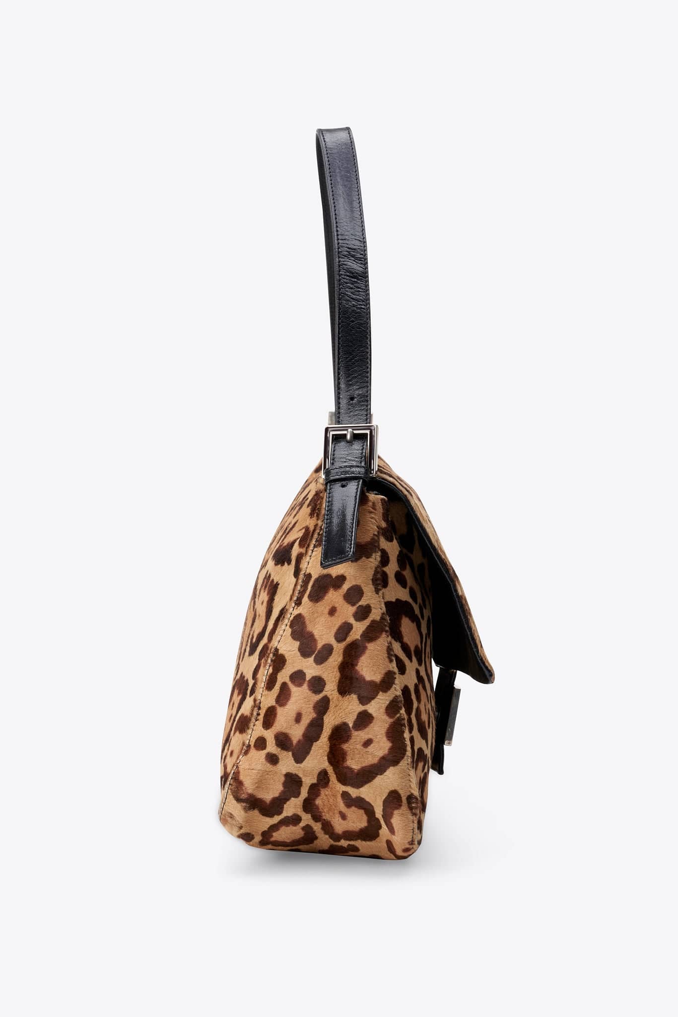 Fendi Vintage Mamma Baguette in Leopard Print Calf Hair