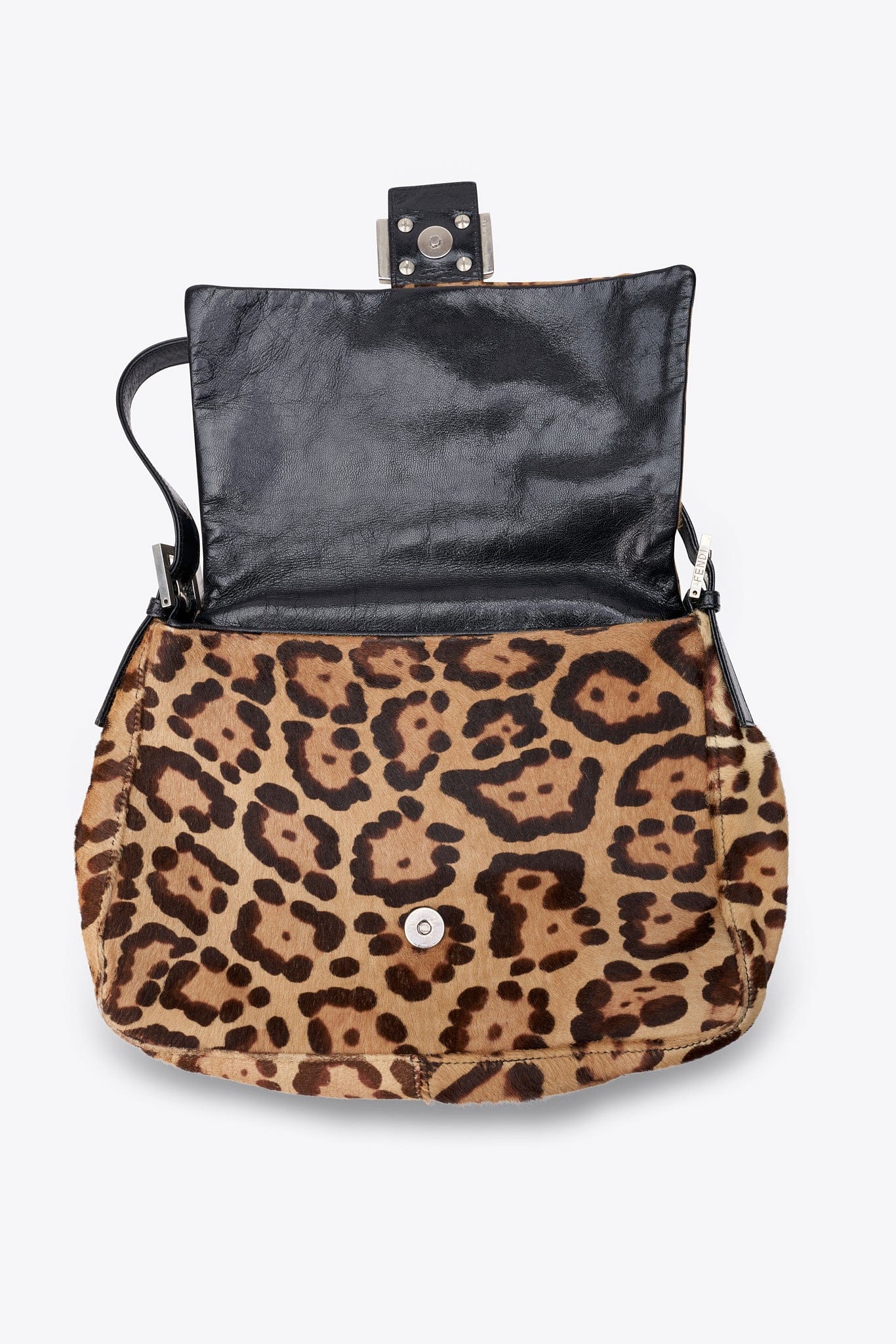Fendi Vintage Mamma Baguette in Leopard Print Calf Hair
