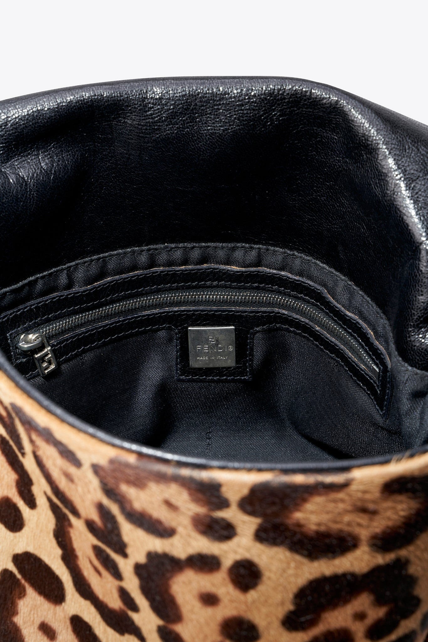 Fendi Vintage Mamma Baguette in Leopard Print Calf Hair