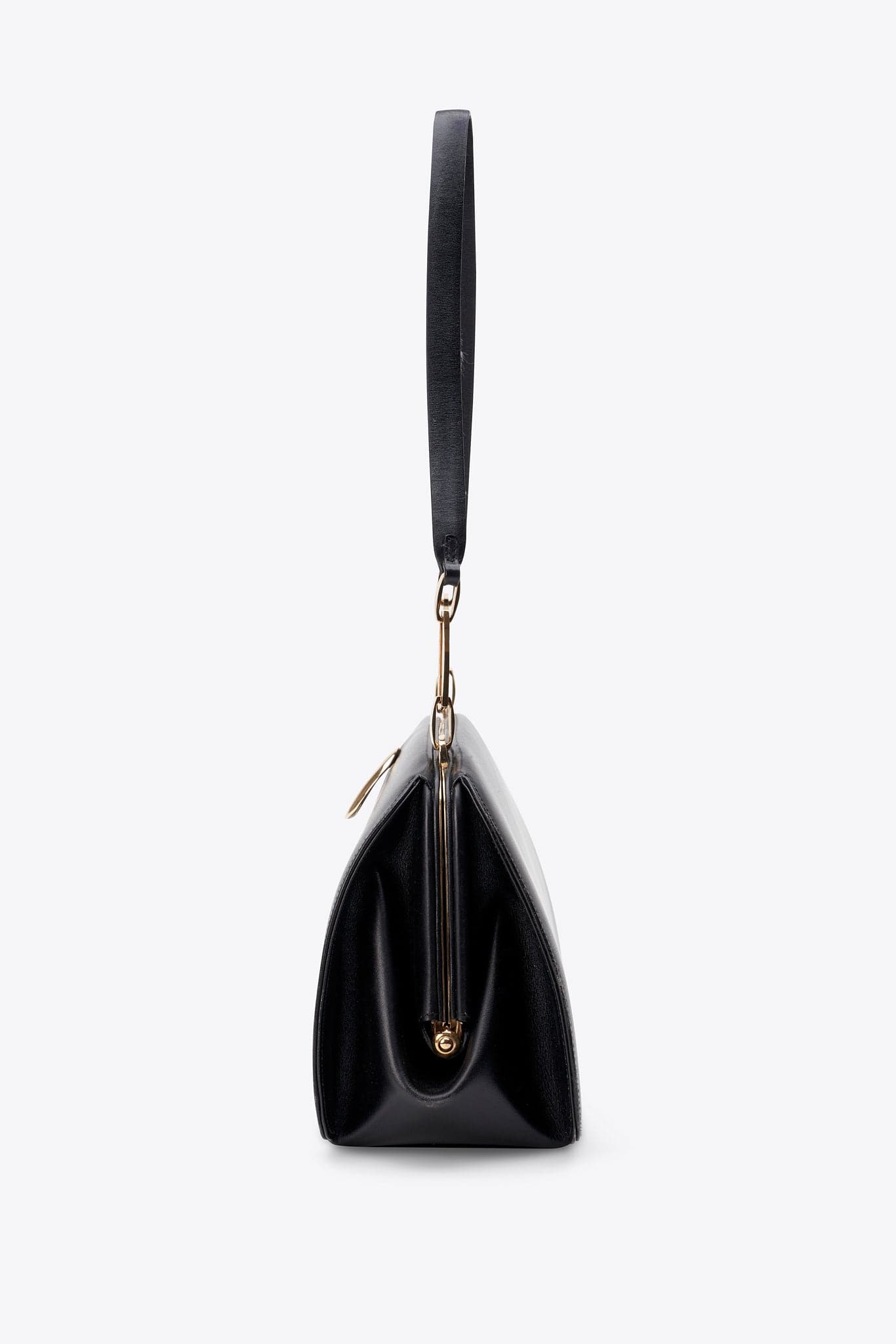Loewe Vintage Shoulder Bag In Black Leather
