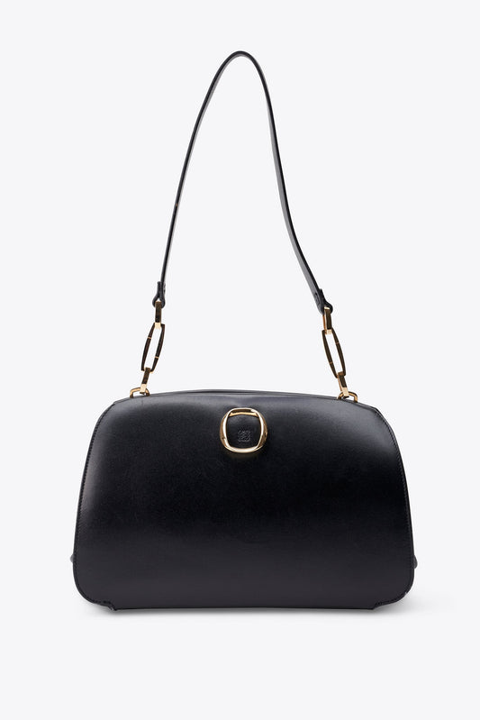 Loewe Vintage Shoulder Bag In Black Leather