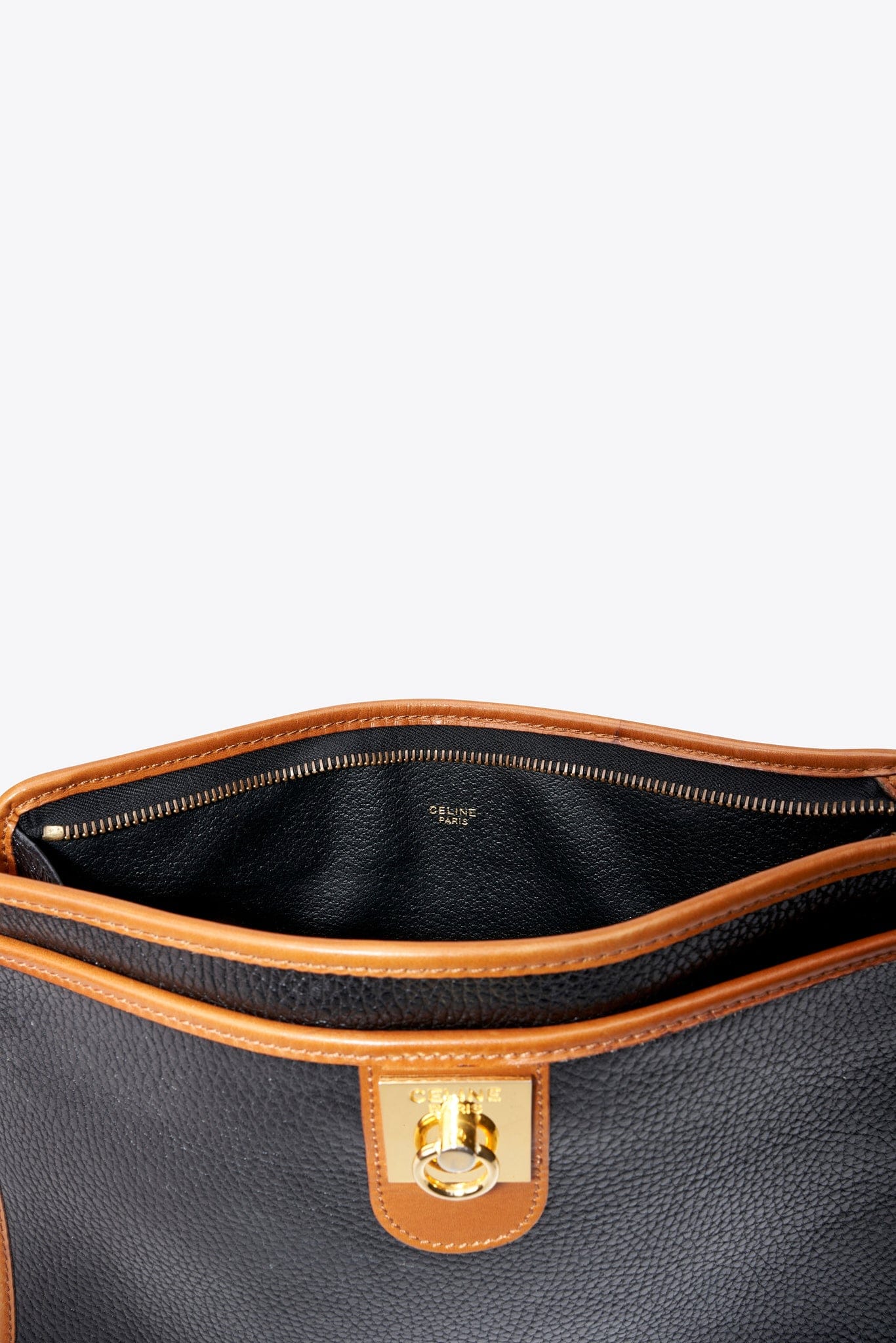 Vintage Celine Black Leather Clutch Bag – The Hosta