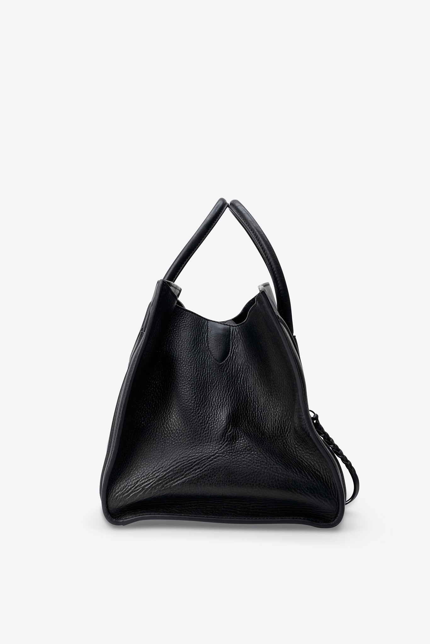 Céline Leather Phantom Tote in Black Leather
