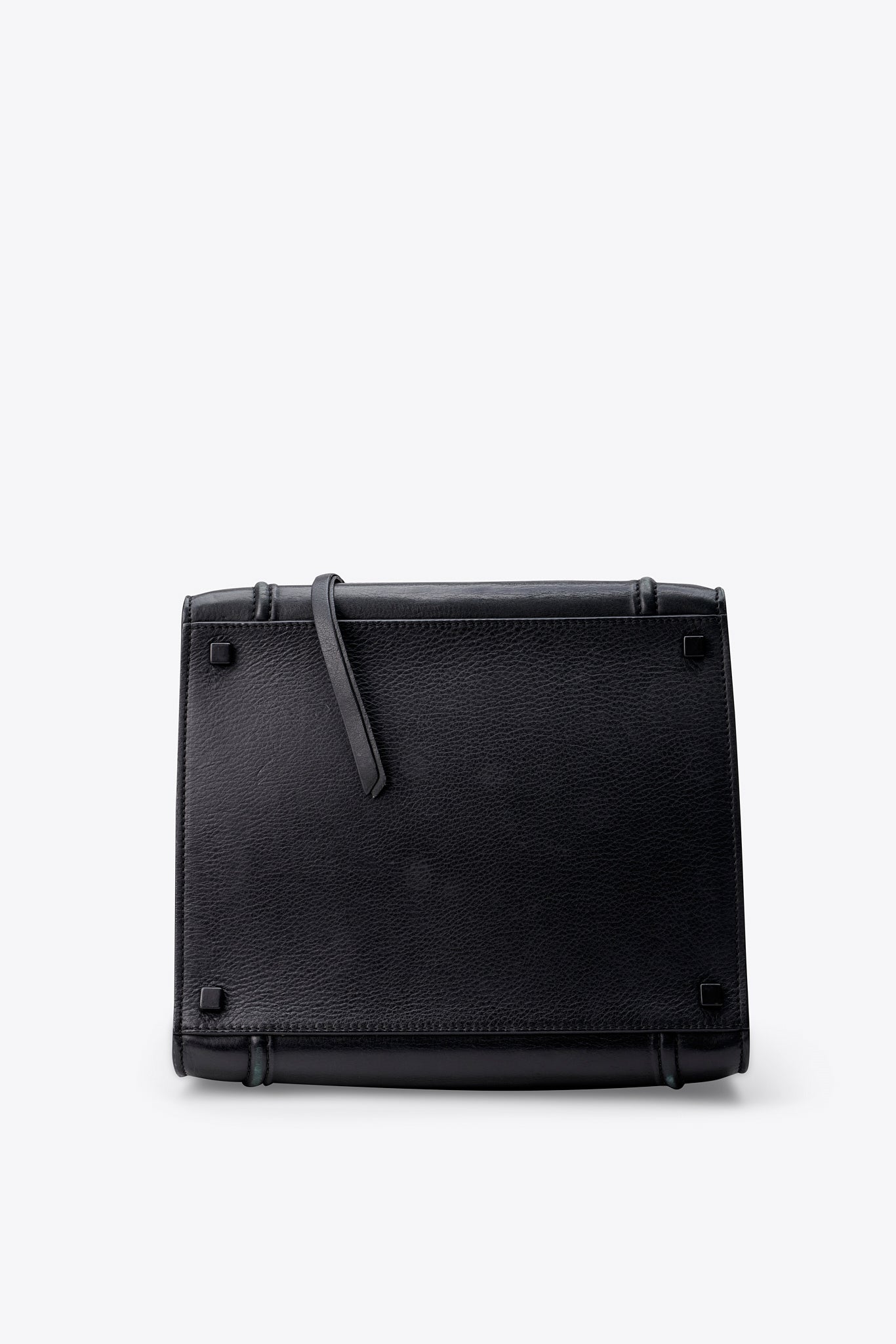 Céline Leather Phantom Tote in Black Leather