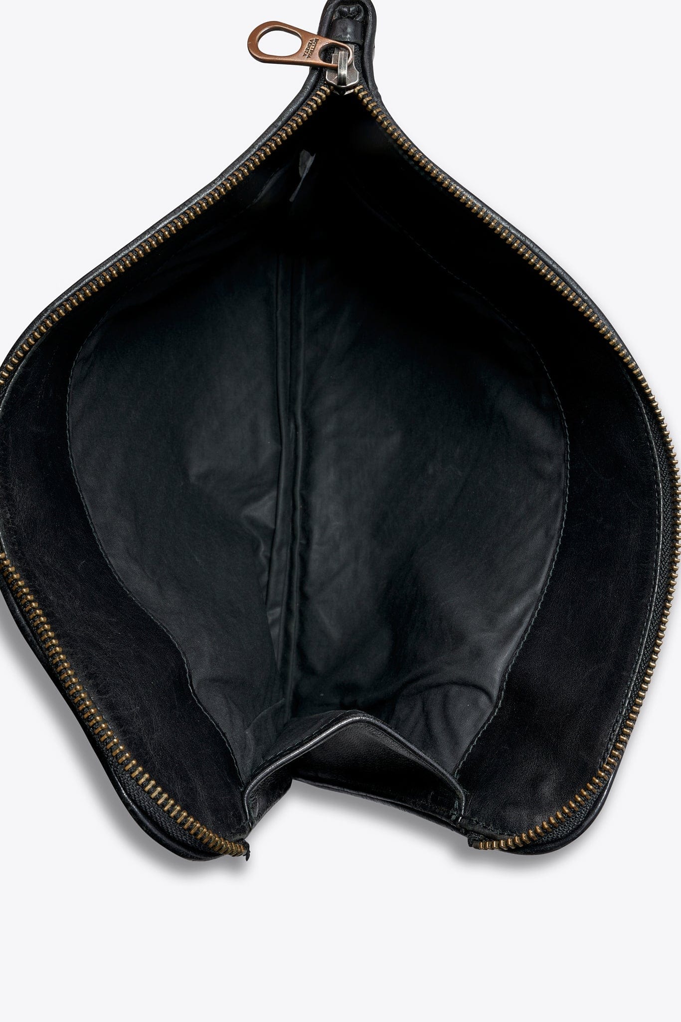 Vintage Bottega Veneta Black Intrecciato Leather Clutch Bag