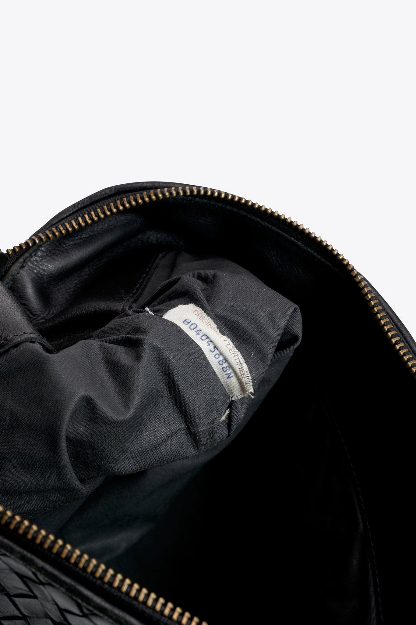 Vintage Bottega Veneta Black Intrecciato Leather Clutch Bag