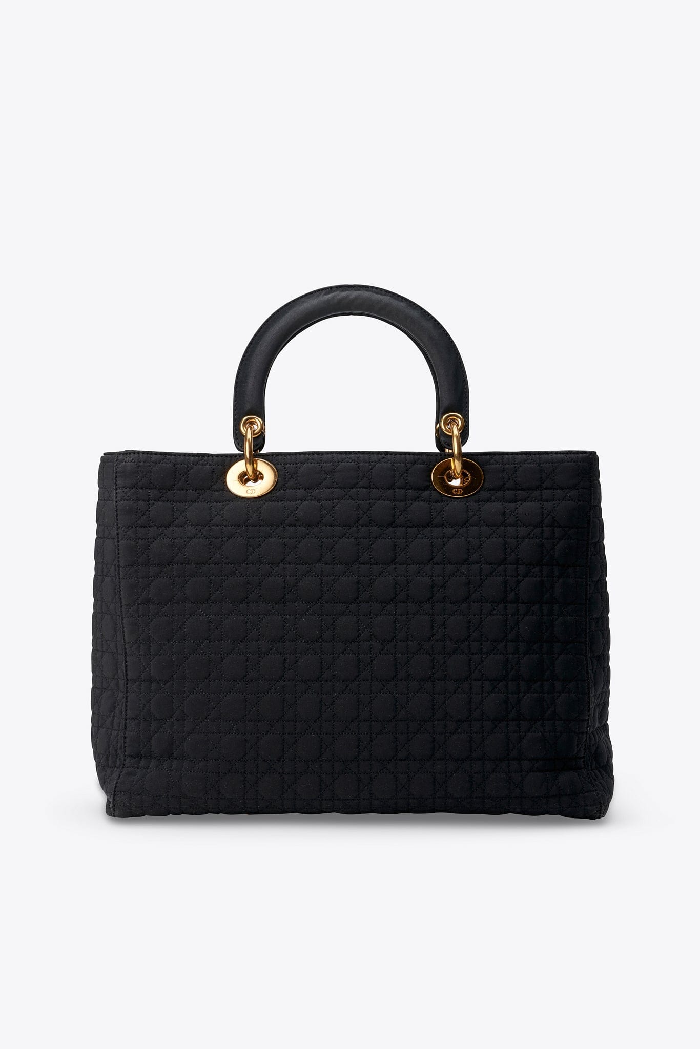 Vintage Christian Dior Black Nylon Lady Dior Bag