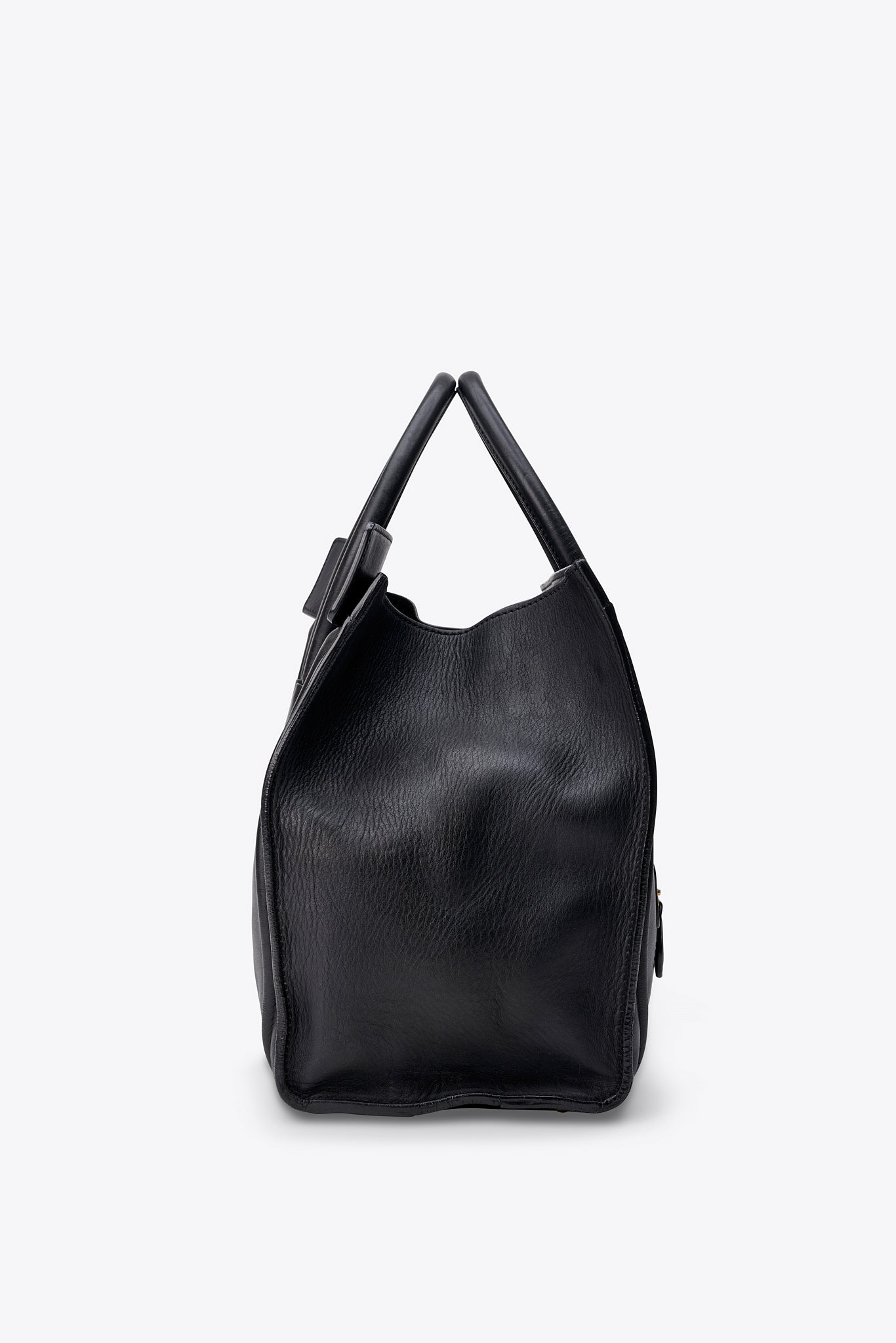 Céline Phoebe Philo Luggage Tote in Black Leather