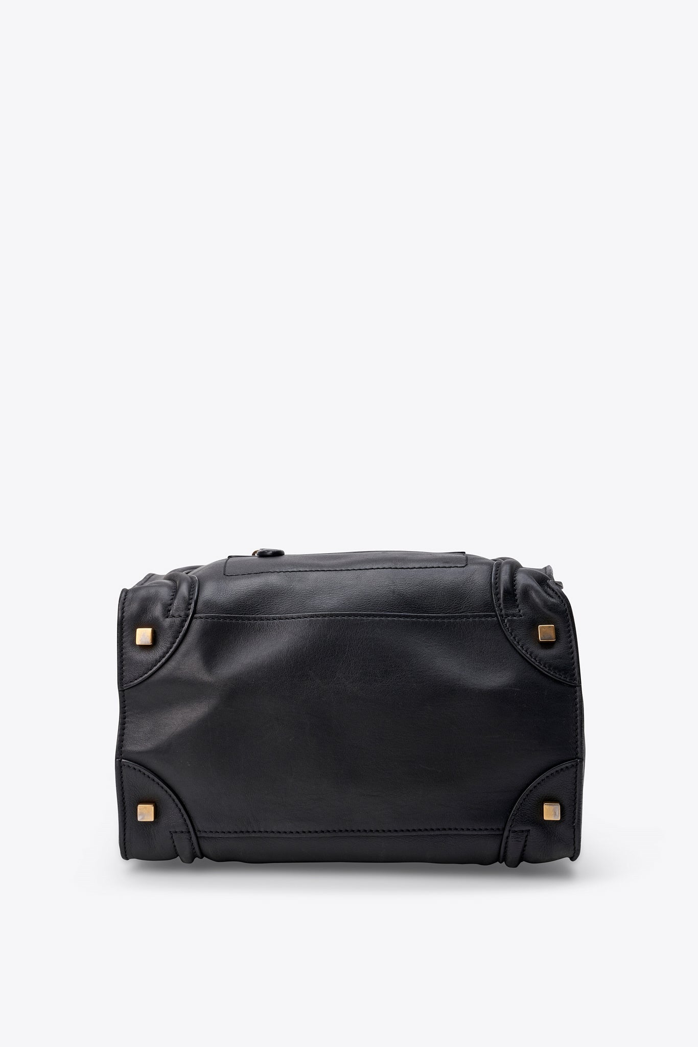 Céline Phoebe Philo Luggage Tote in Black Leather