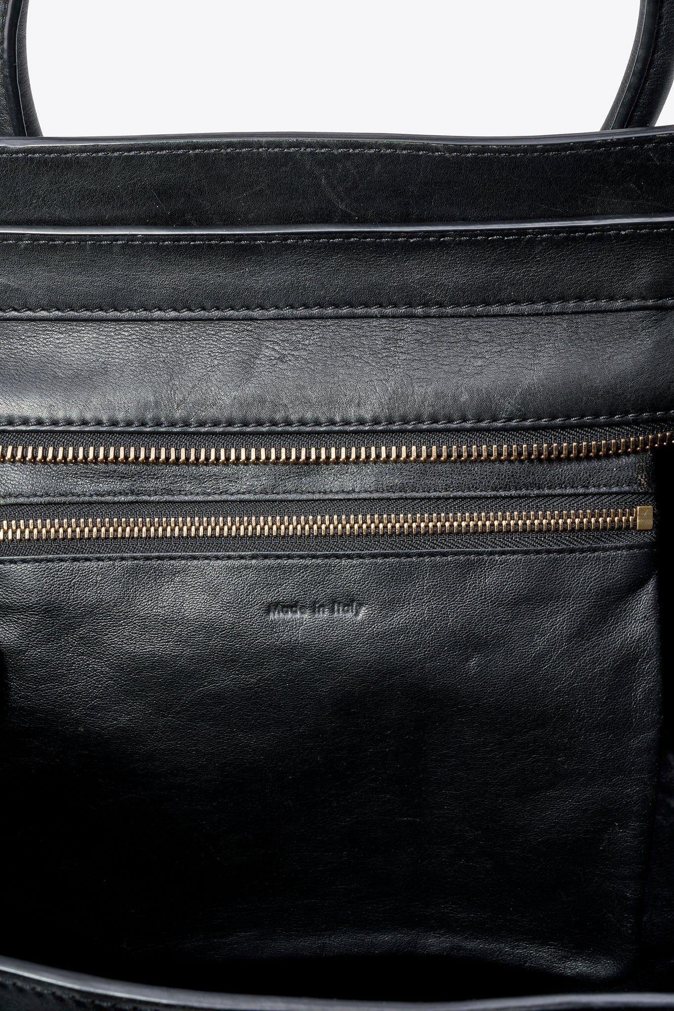 Céline Phoebe Philo Luggage Tote in Black Leather