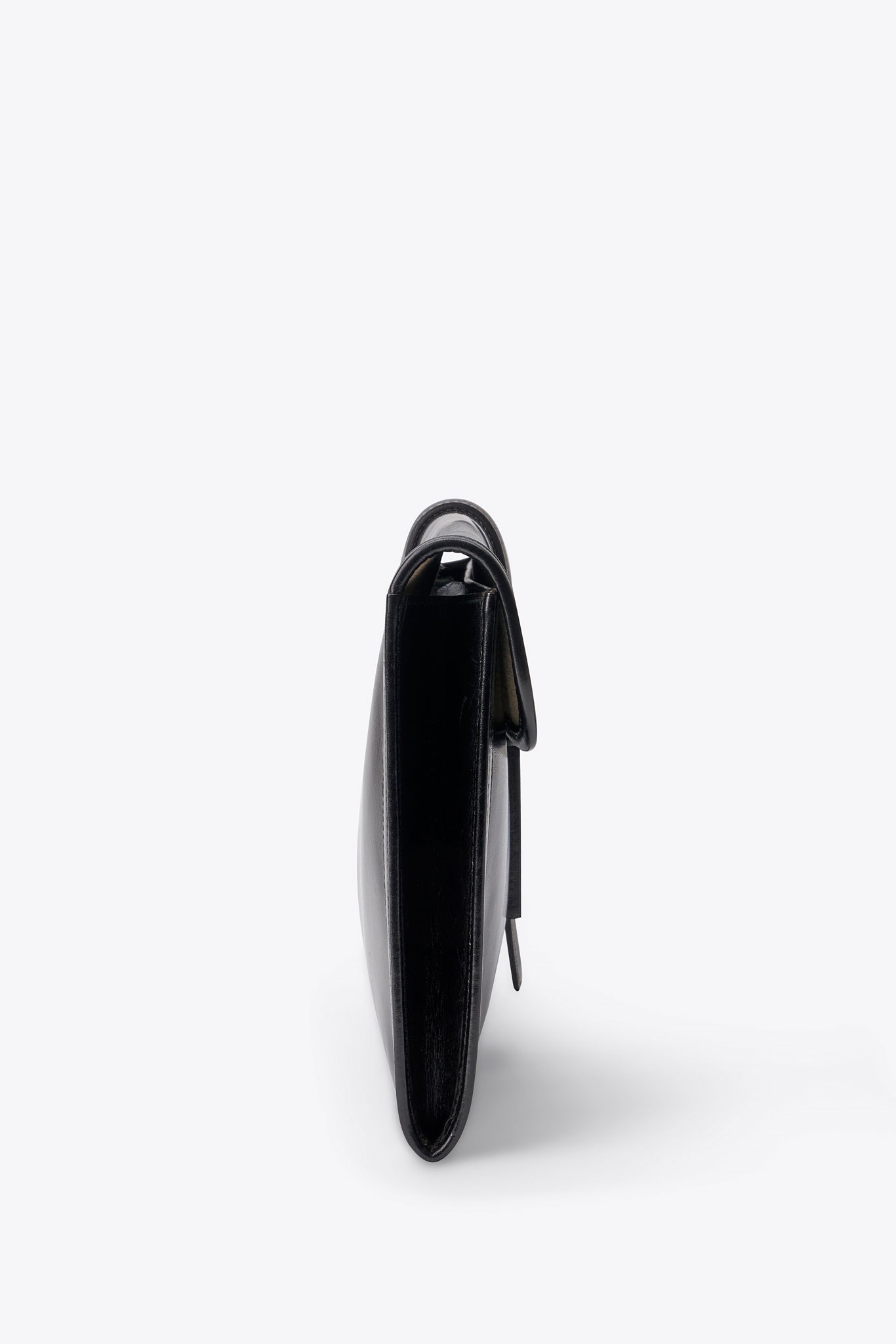 Vintage Hermès Jige Clutch in Black Box Calf