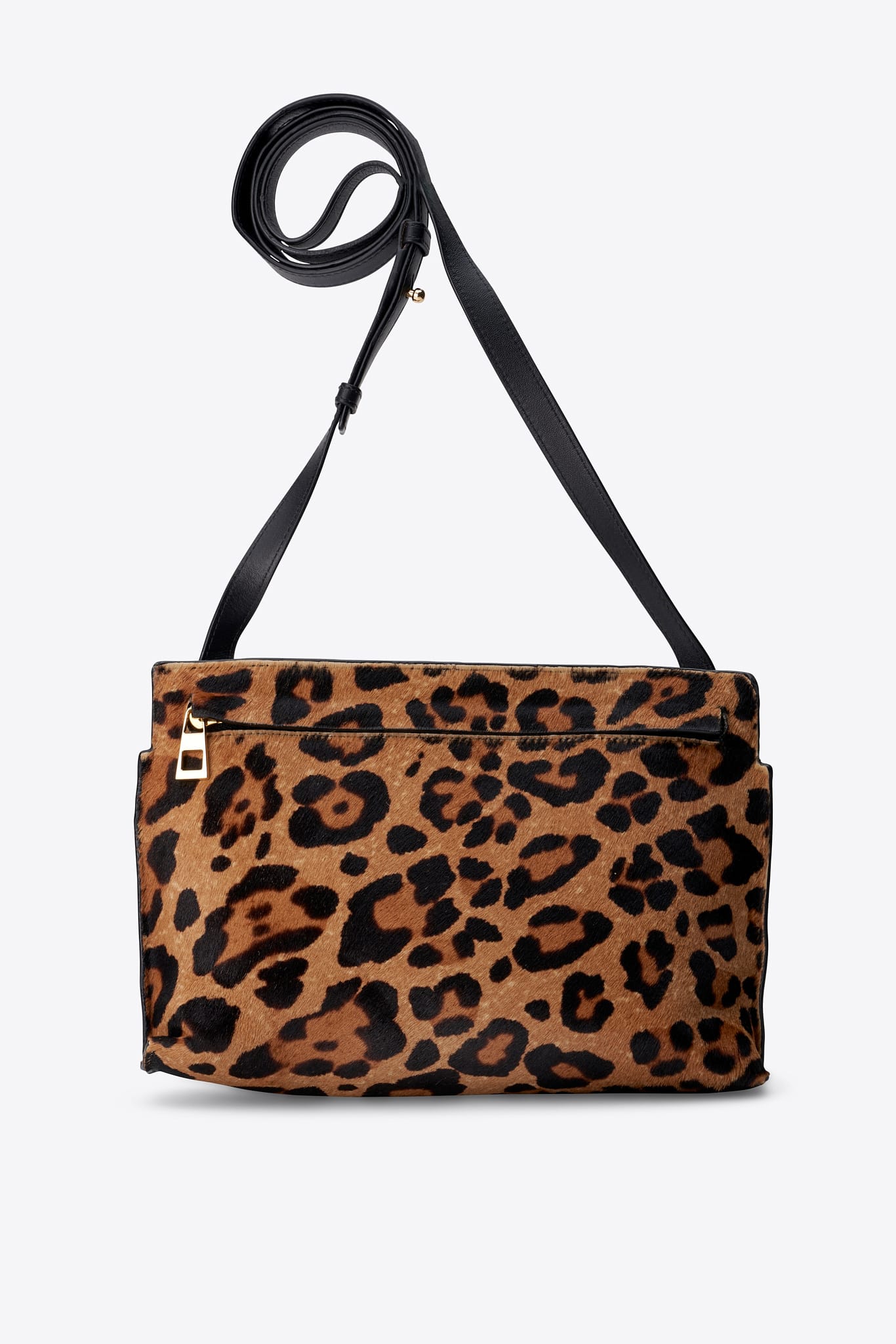Vintage Loewe Leopard Print Calf Hair Crossbody Bag
