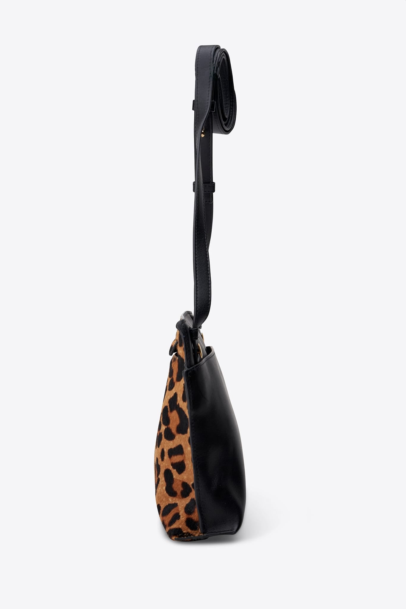 Vintage Loewe Leopard Print Calf Hair Crossbody Bag