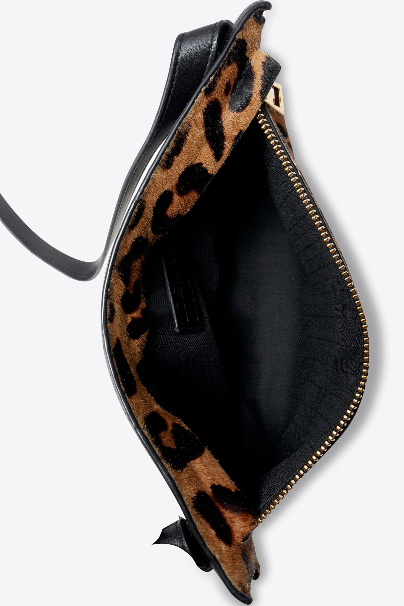Vintage Loewe Leopard Print Calf Hair Crossbody Bag