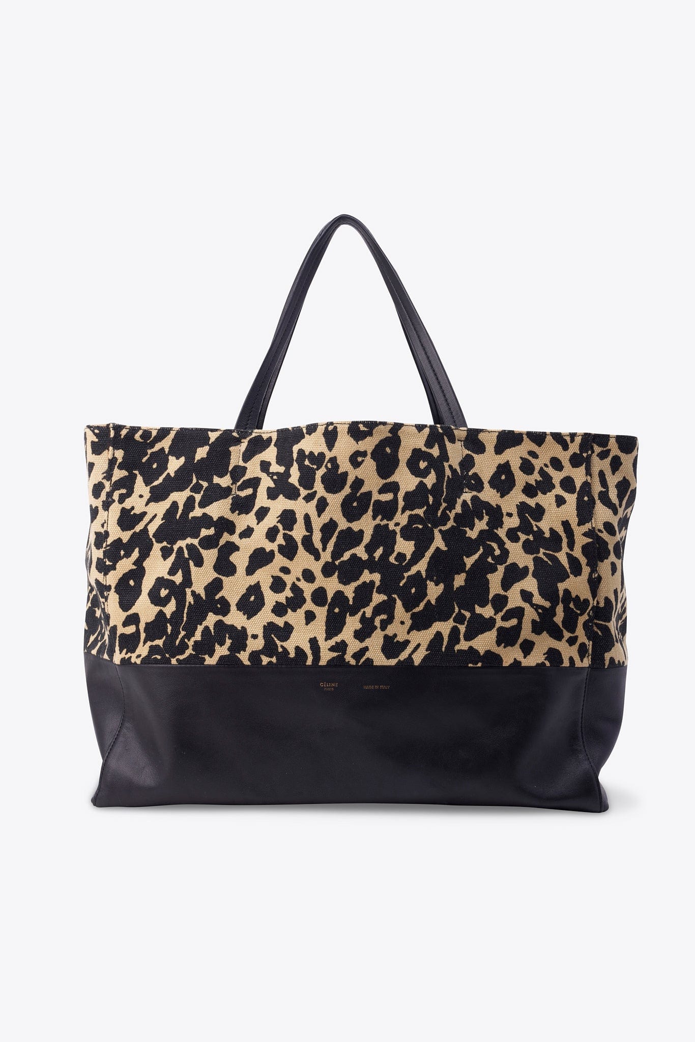 Céline by Phoebe Philo Leopard Canvas and Leather Tote