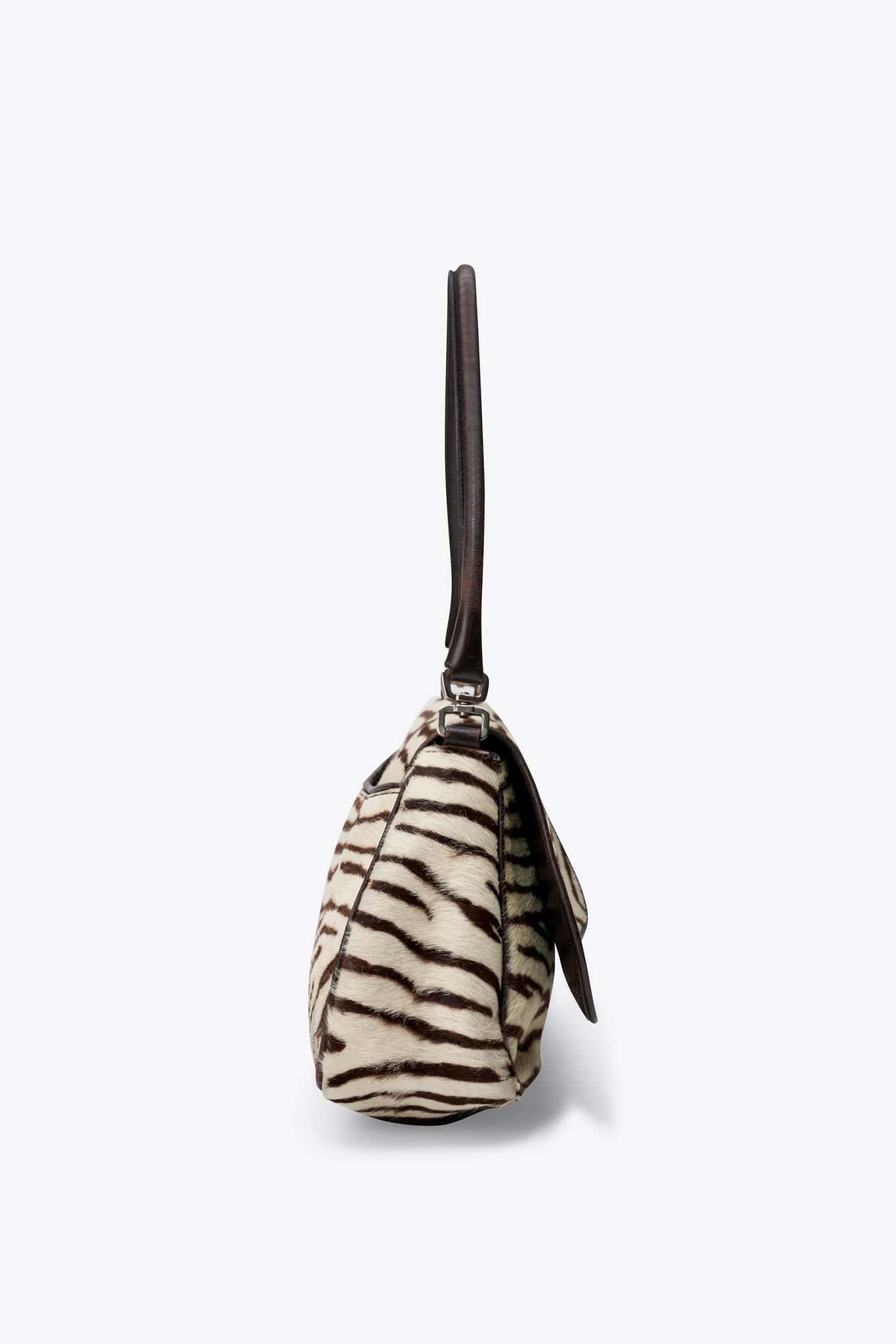 Vintage Prada Zebra Printed Calf Hair Shoulder Bag