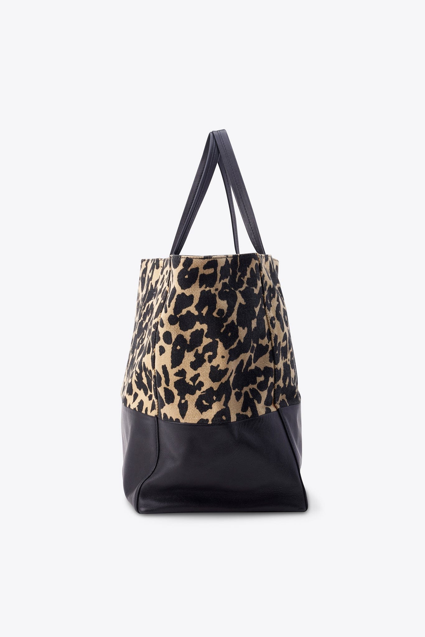 Céline by Phoebe Philo Leopard Canvas and Leather Tote