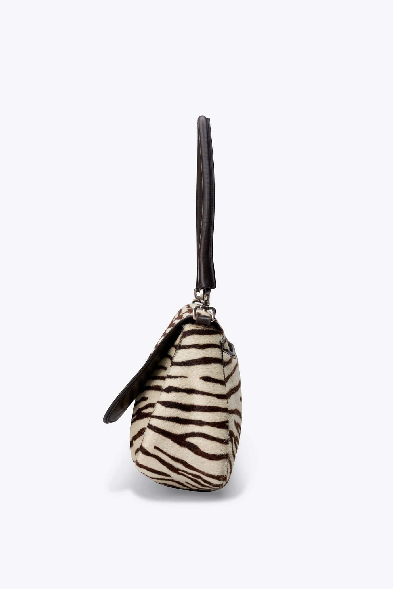 Vintage Prada Zebra Printed Calf Hair Shoulder Bag